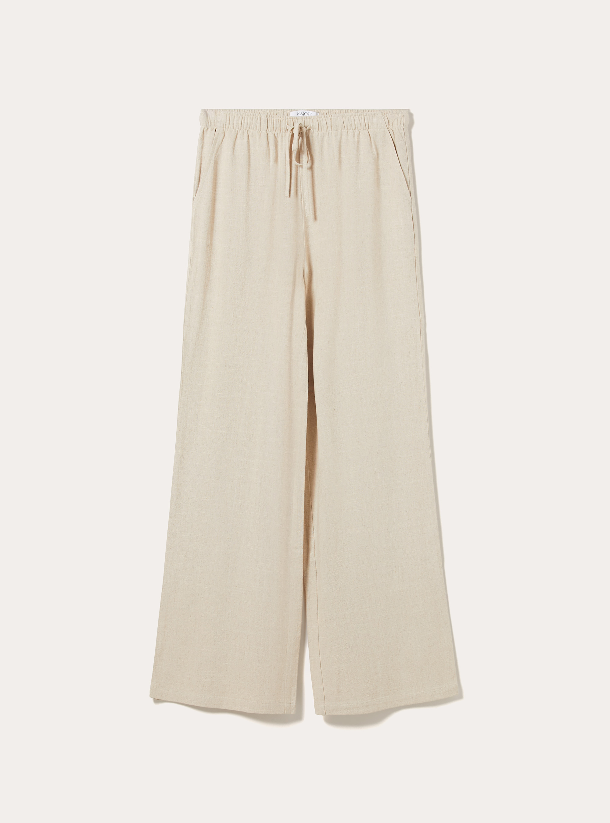 Linen-blend palazzo pants, MBG2 BEIGE MEL MED