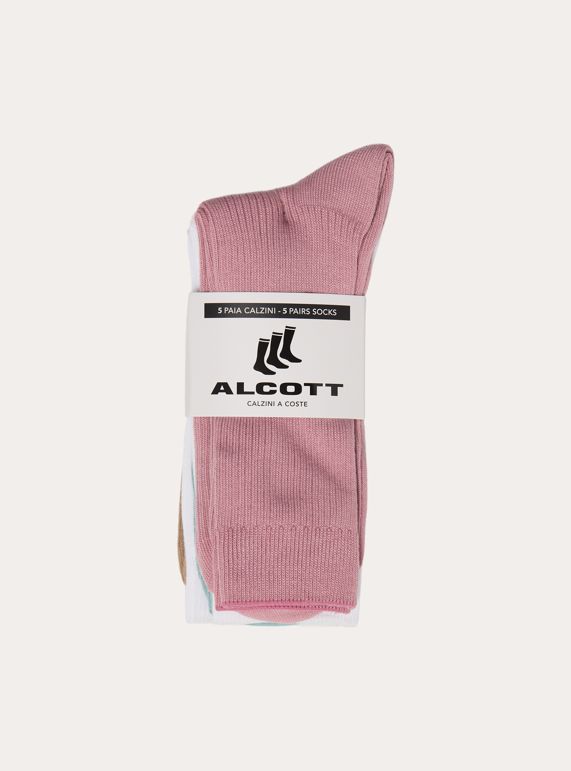 Set de 5 pares de calcetines, PK2 PINK MEDIUM