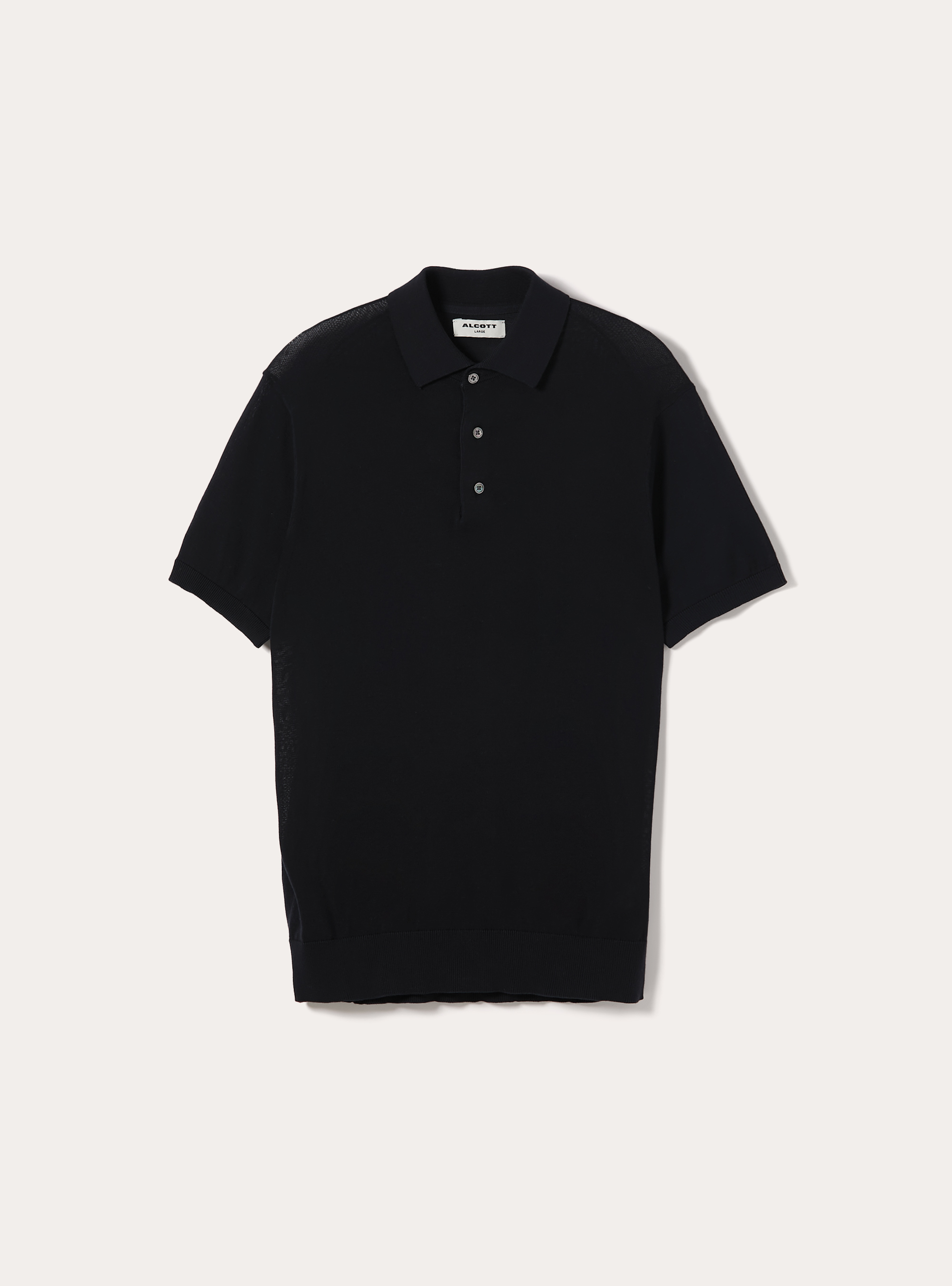 Polo de punto de algod&oacute;n extrafino, NA1 NAVY DARK