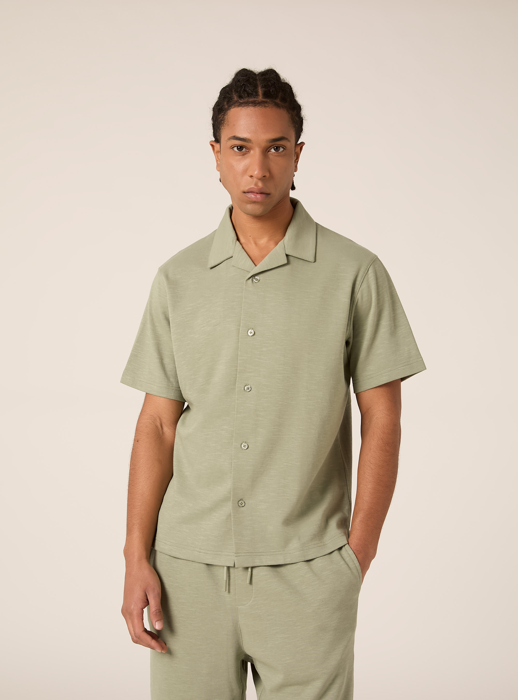 Short-sleeved jersey shirt, KY2 KAKY MEDIUM