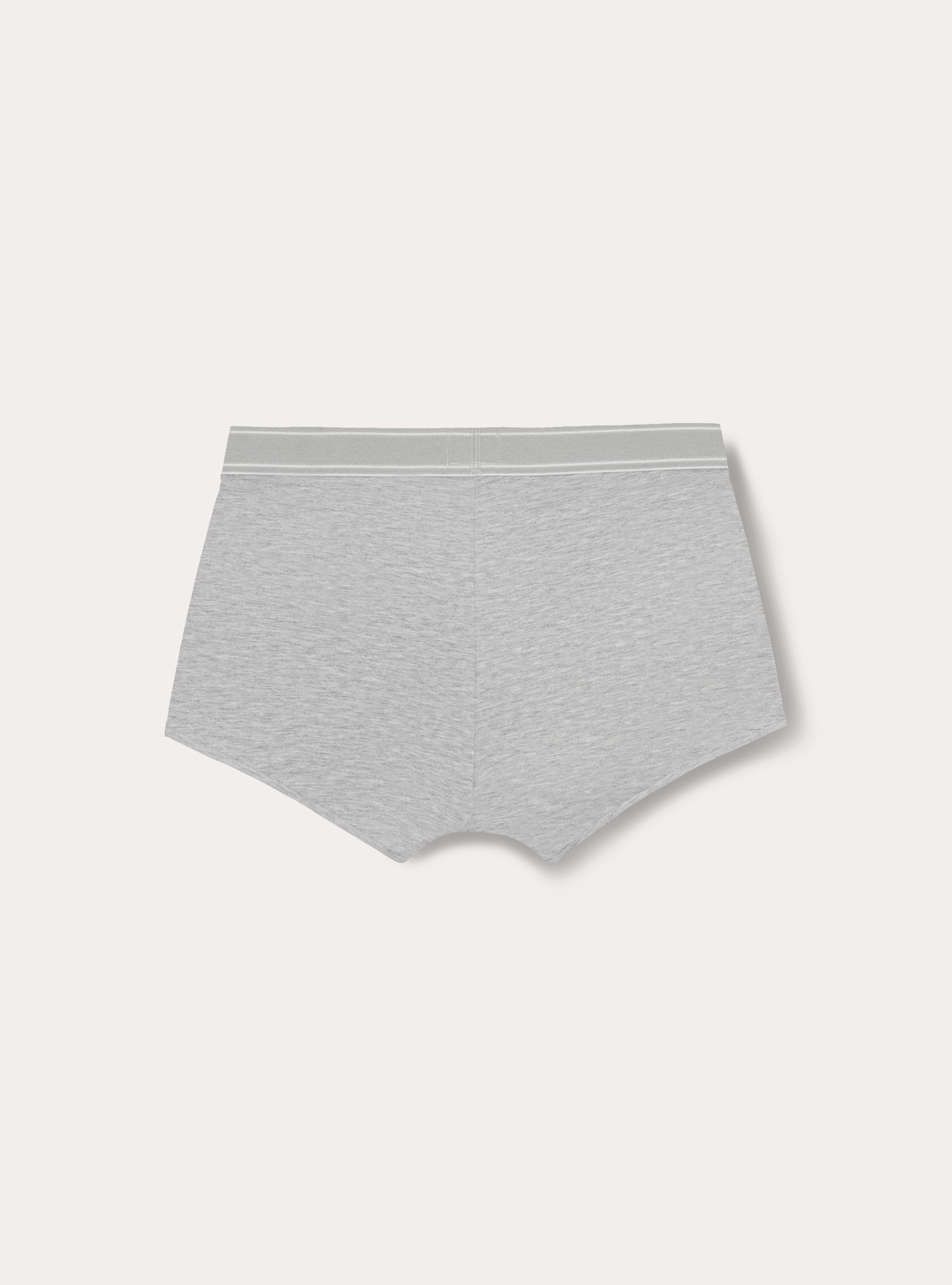 Boxer in cotone elasticizzato con logo, GRIGIO CHIARO MELANGE