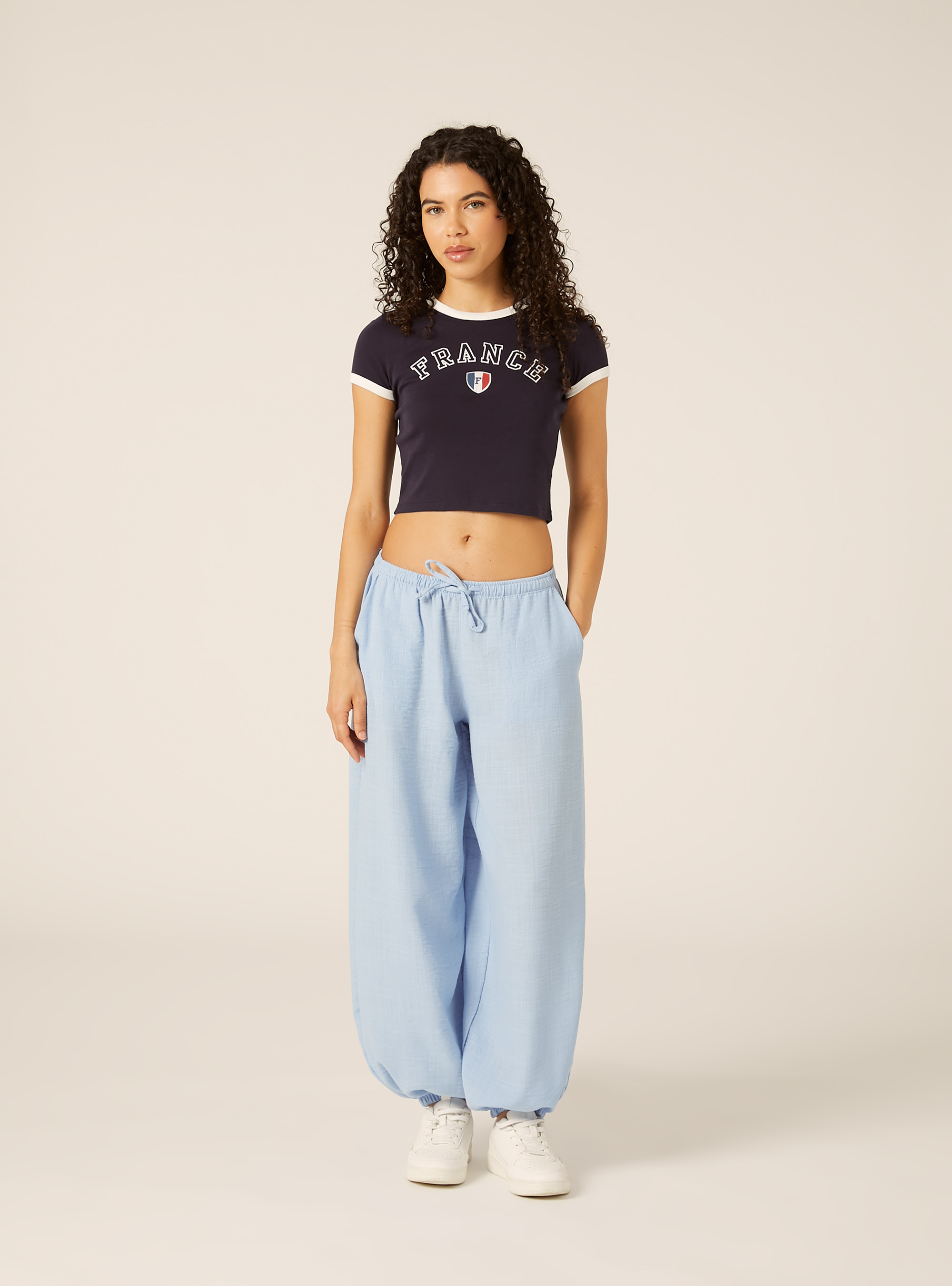 T-Shirt Crop Fit, NA2 NAVY MEDIUM