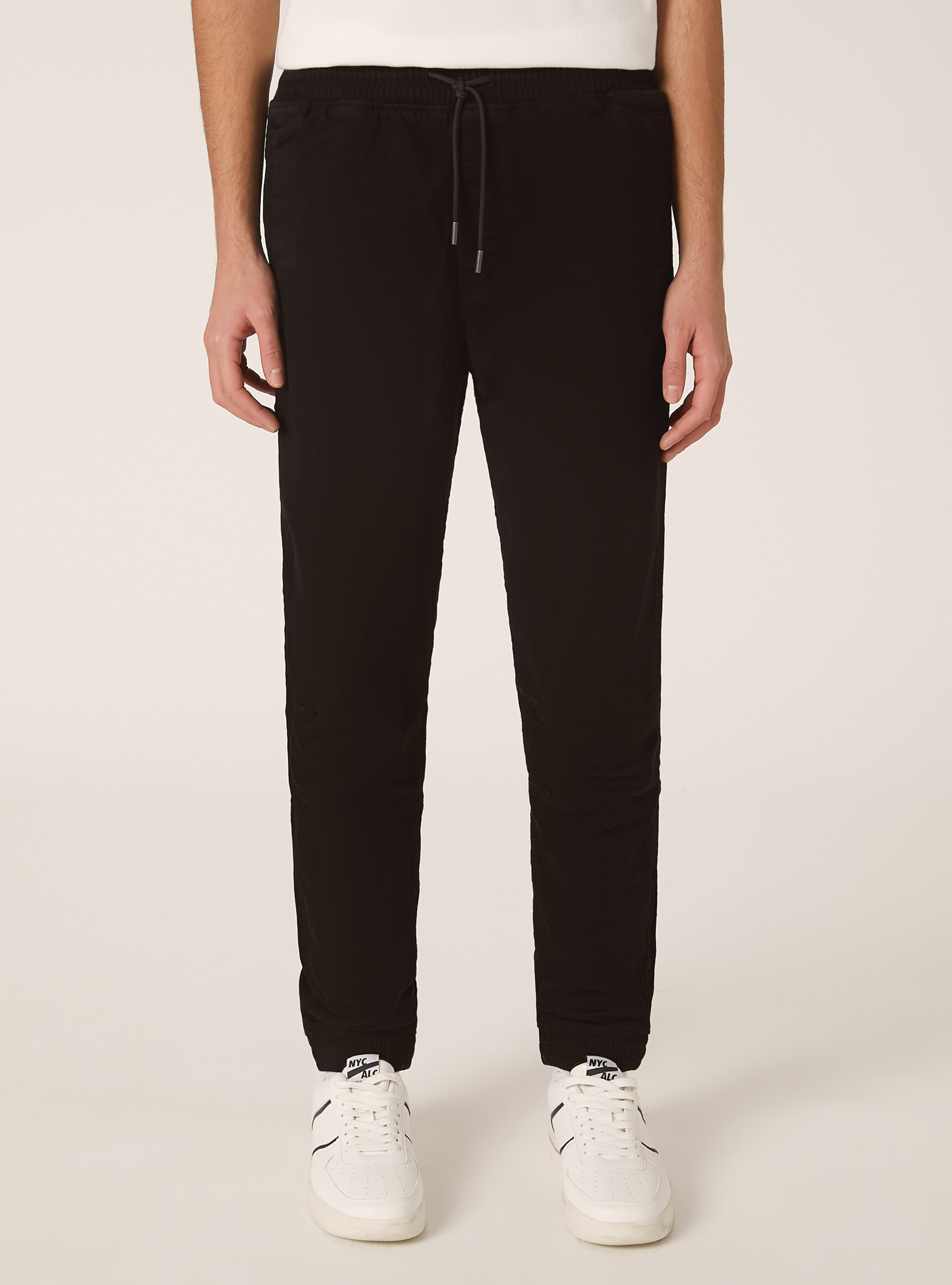 Pantaloni jogger in cotone, NERO