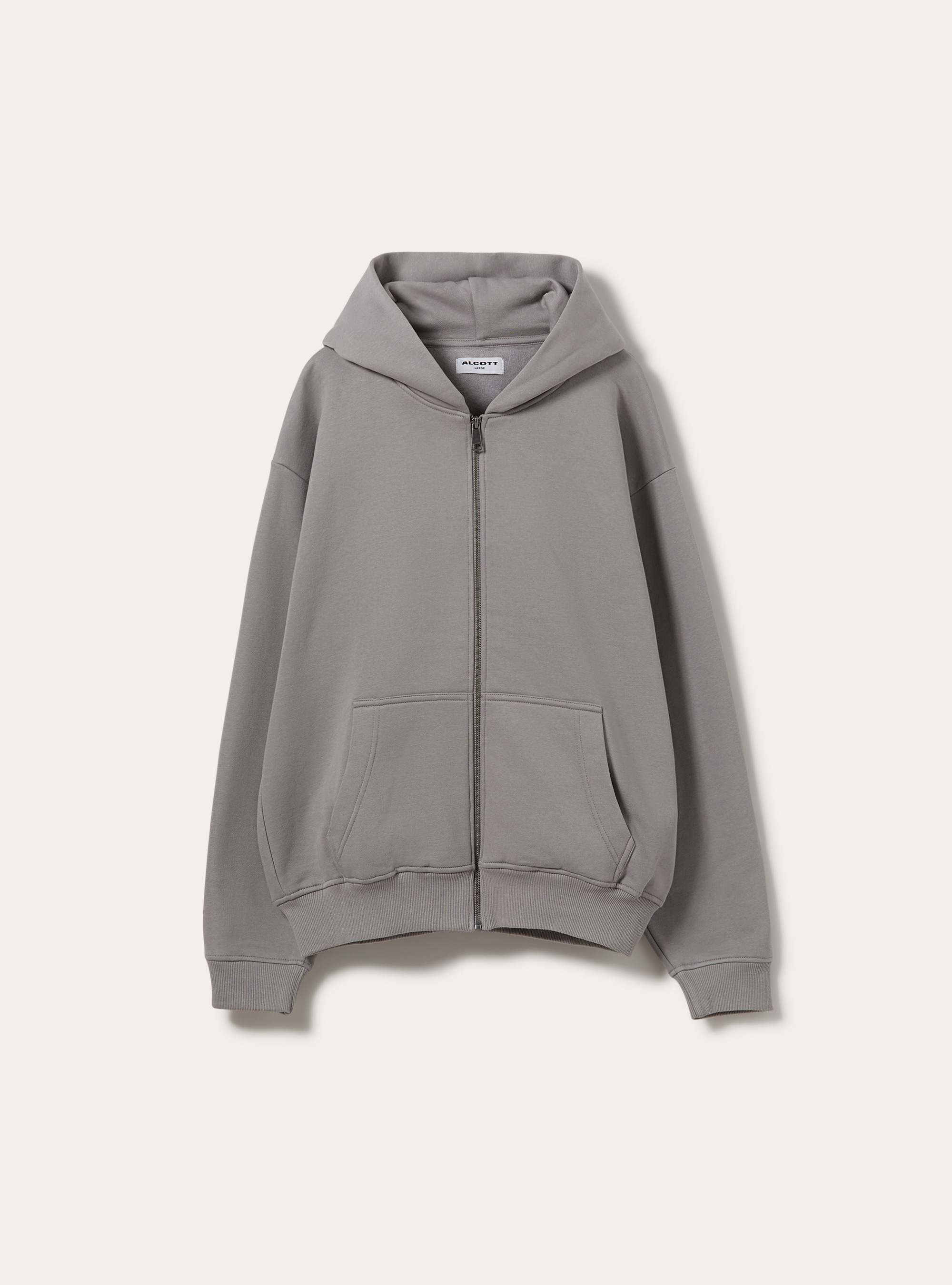 Boxy fit kapuzenjacke mit rei&szlig;verschluss, GY2 GREY MEDIUM