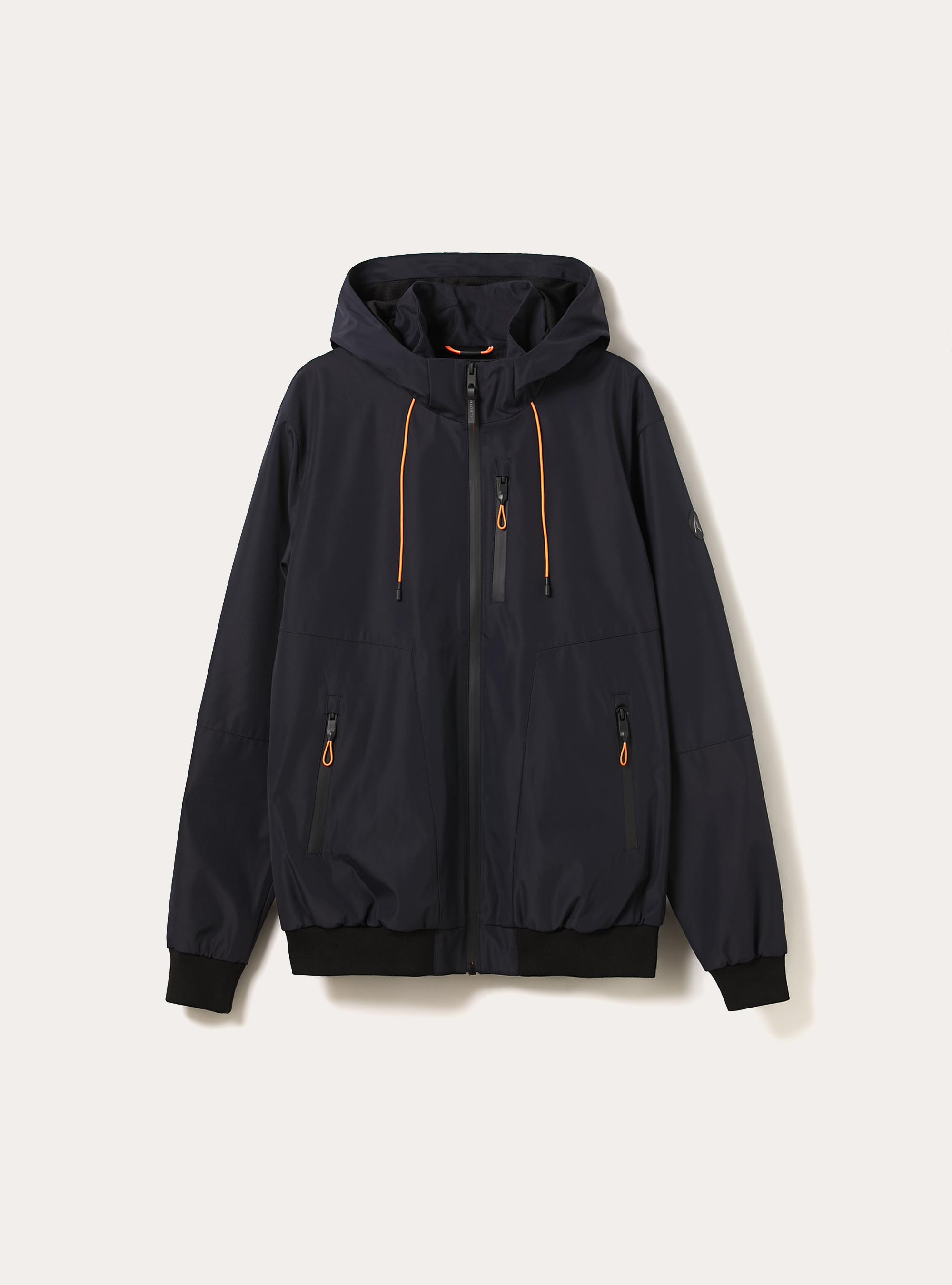 Windproof bomber jacket with hood, NA1 NAVY DARK