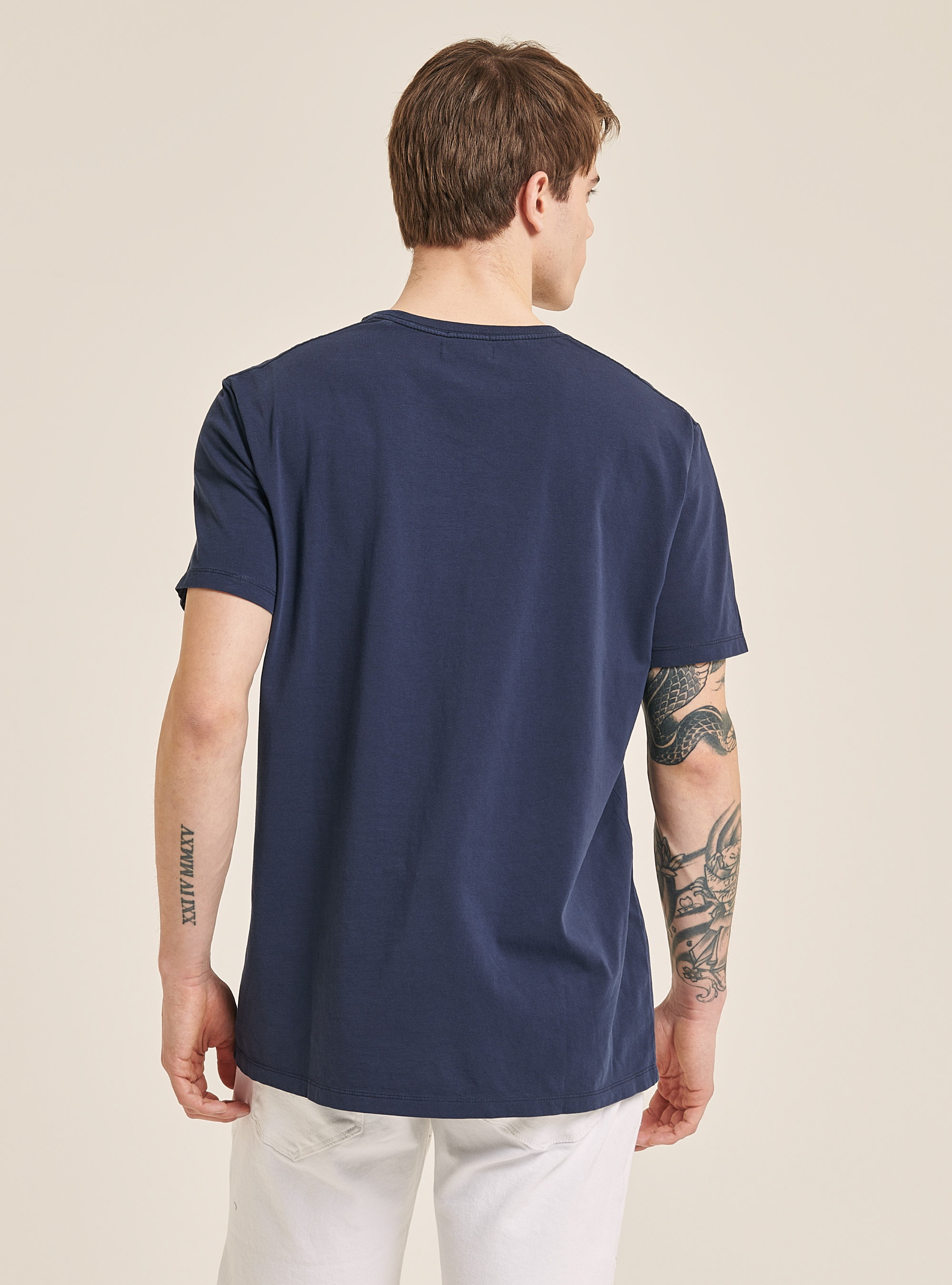 Crew-neck t-shirt with pocket, NA1 NAVY DARK