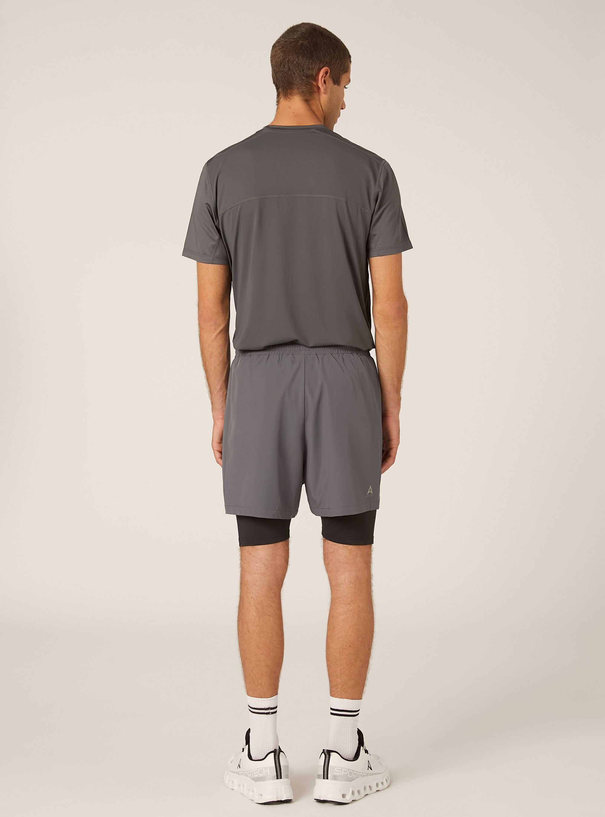 Bermuda con culotte Athletic capsule, GRIGIO SCURO