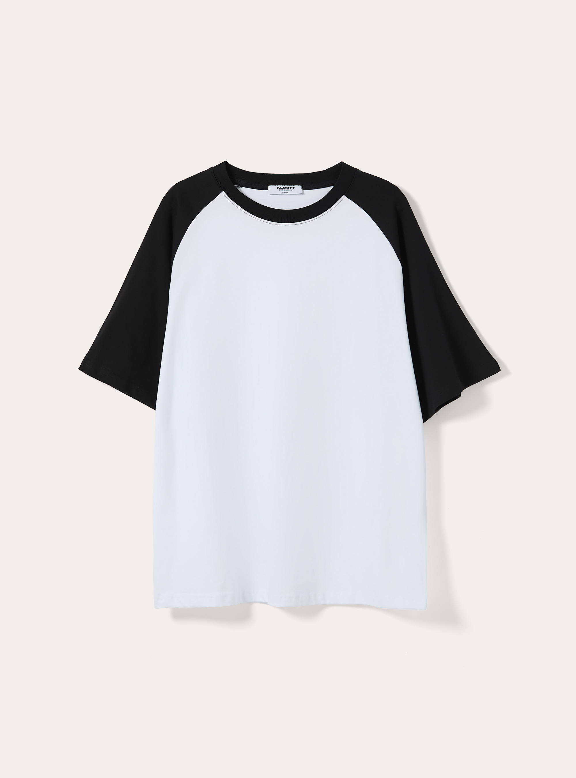 T-shirt Boxy avec Manches Raglan, BK1 BLACK