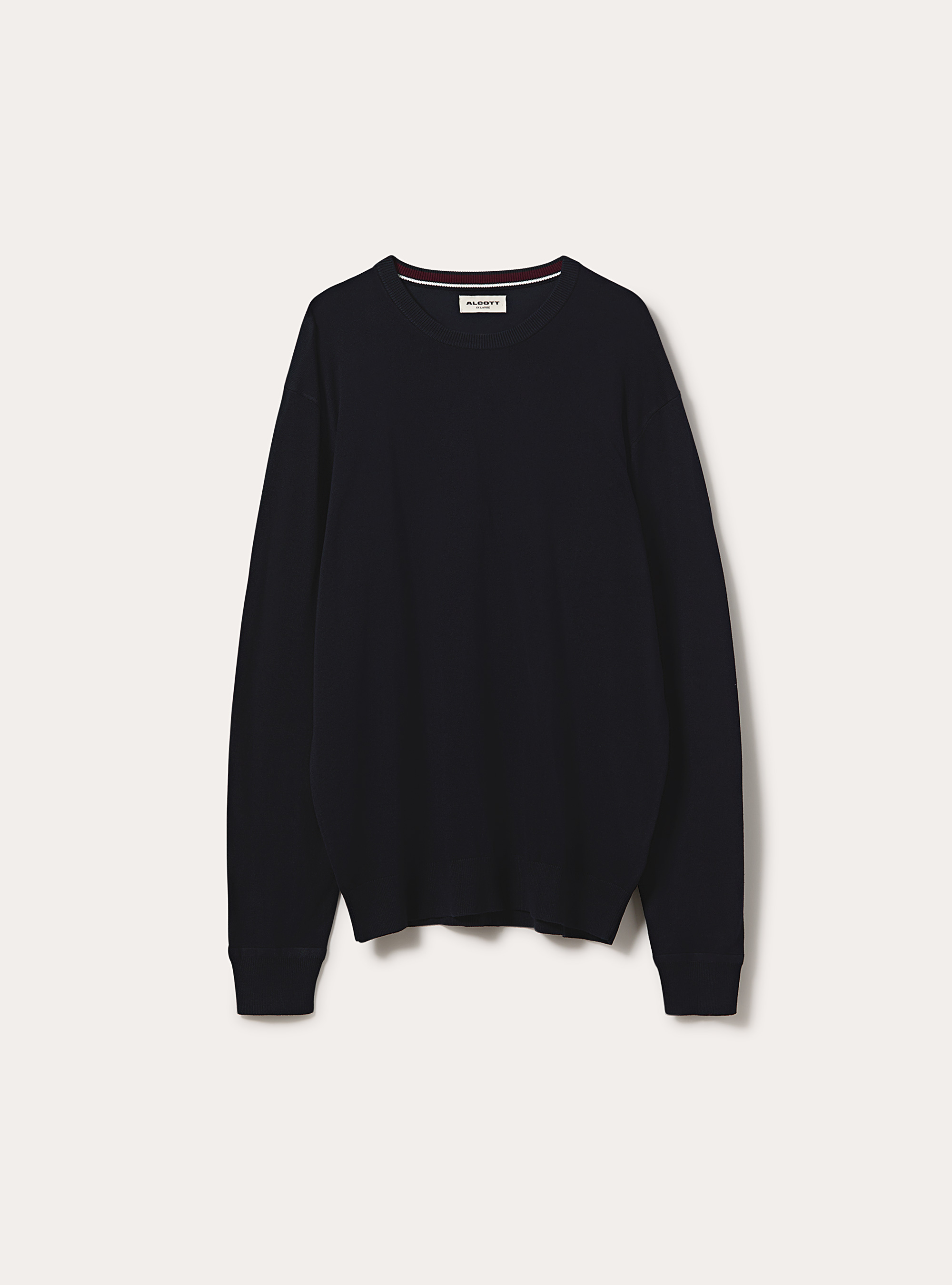 Lenzing Ecovero viscose crewneck pullover, NA1 NAVY DARK