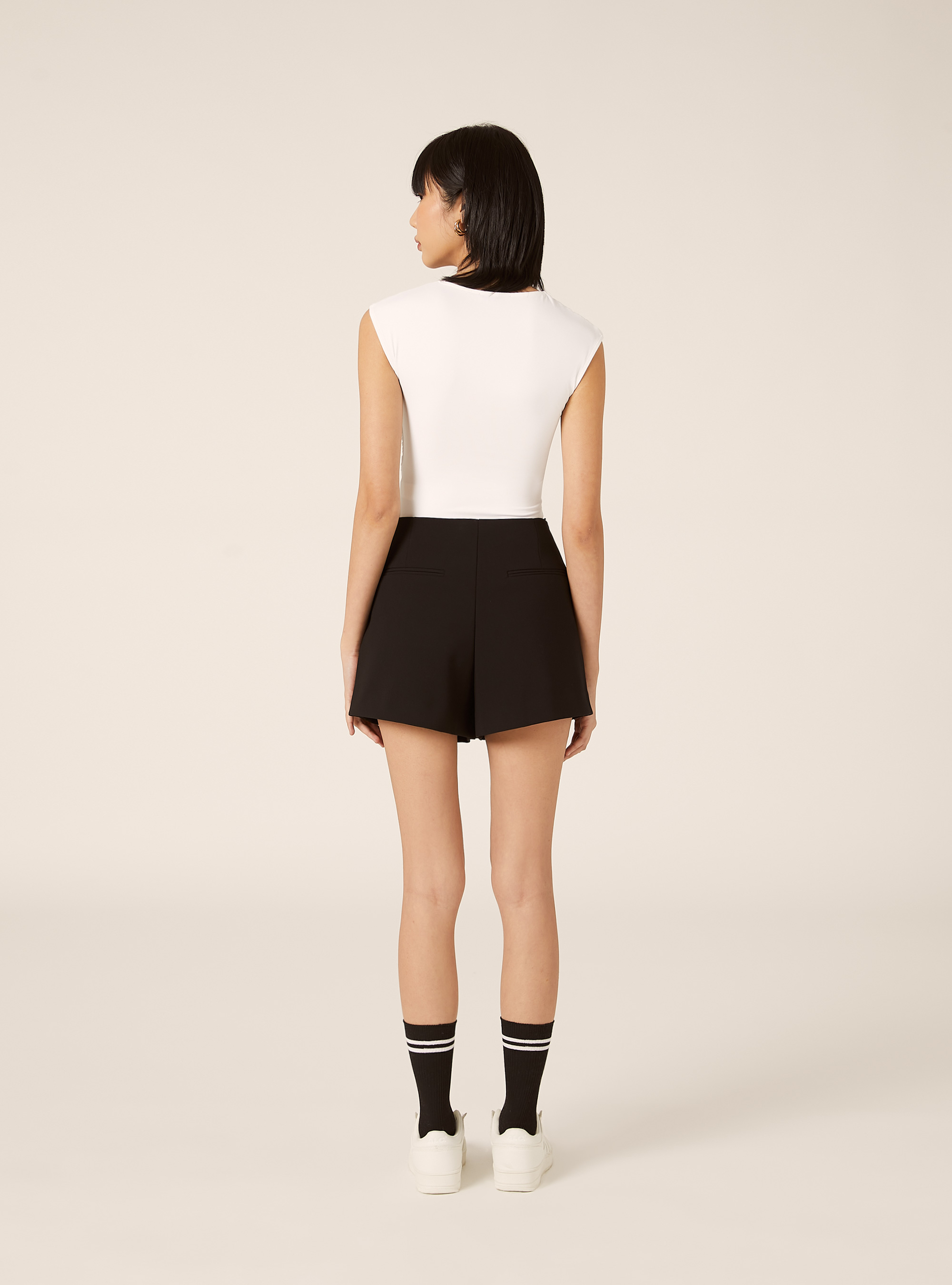 Body con efecto arrugado, WH3 WHITE