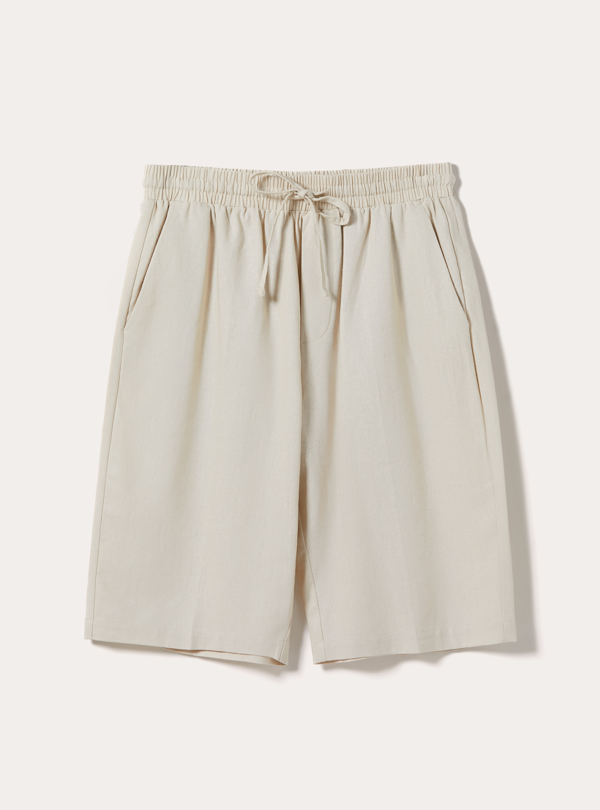Bermuda de Mezcla de Lino, BG2 BEIGE MEDIUM