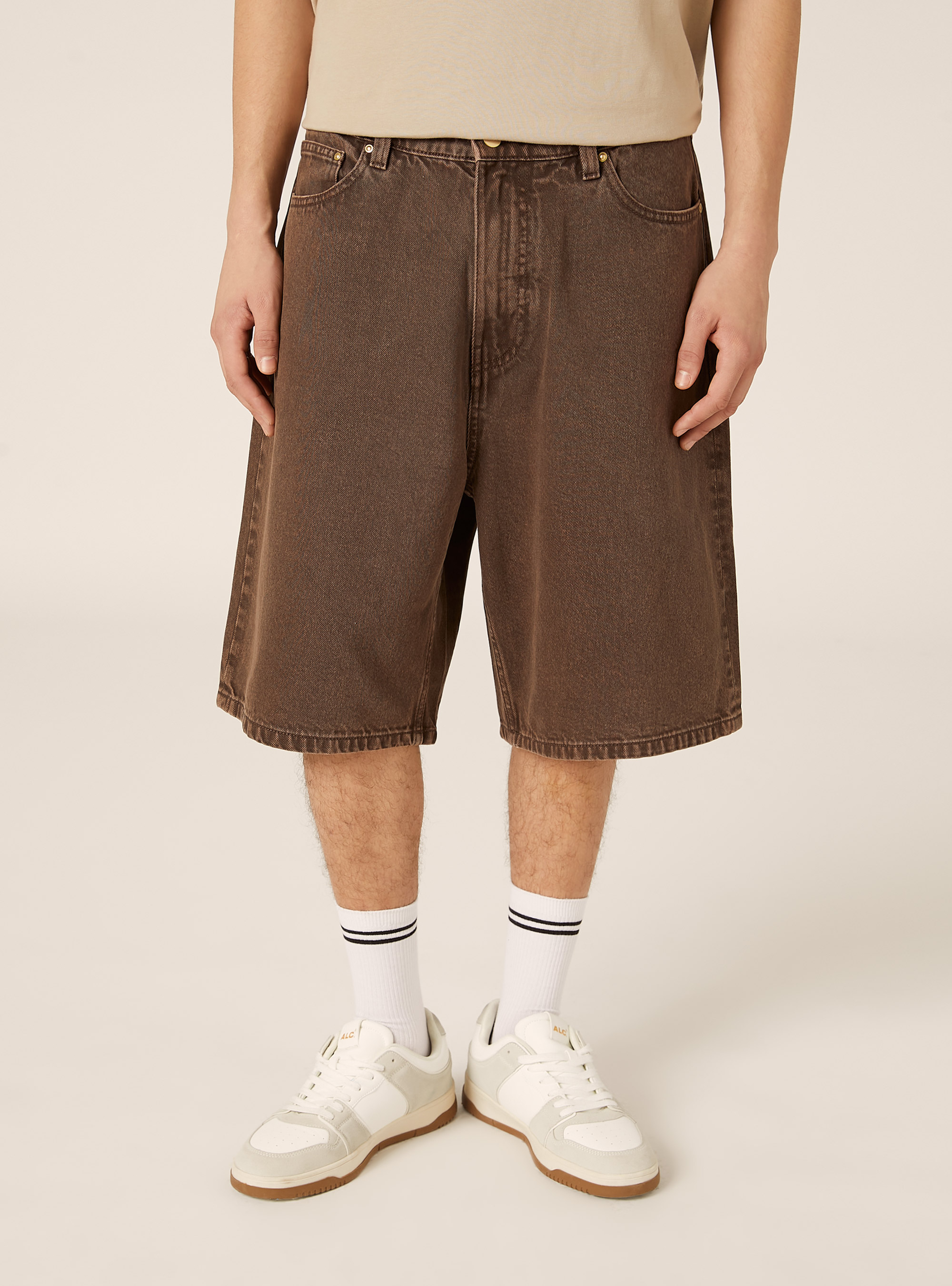 Jorts loose fit, BR2 BROWN MEDIUM