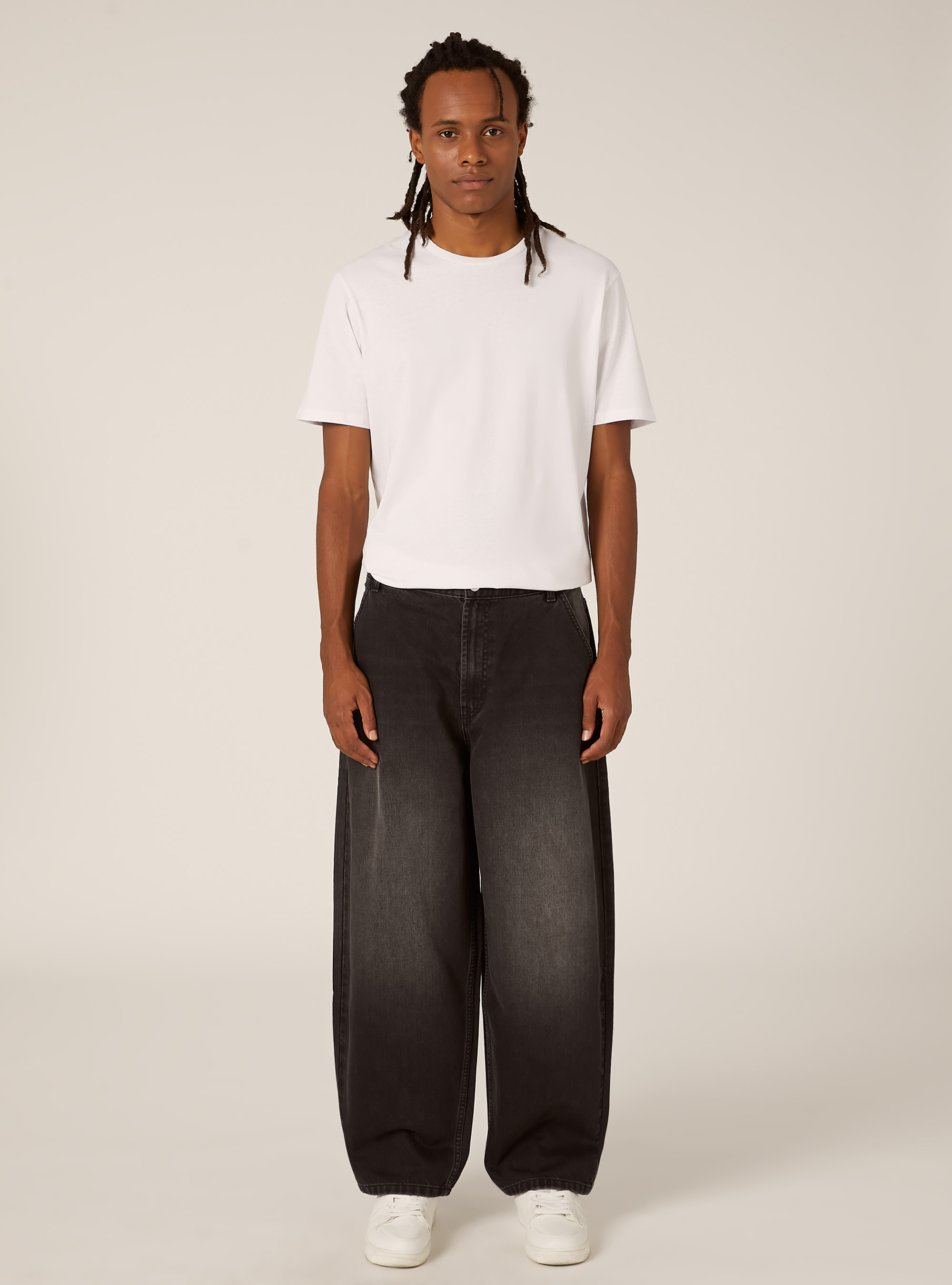 Jeans skater coupe ample, D000 BLACK