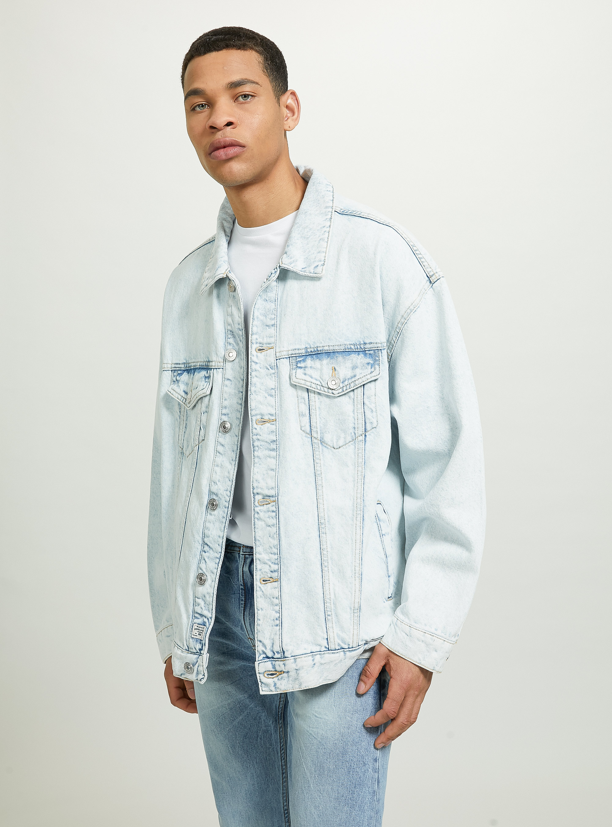 Veste en jean oversize, D007 LIGHT AZURE