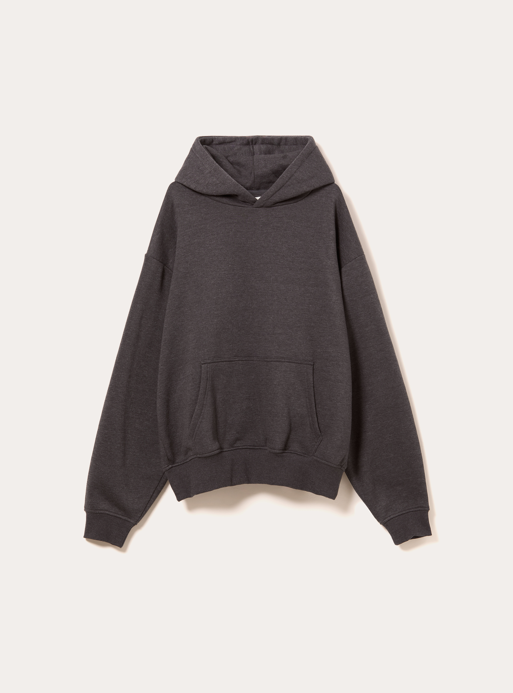 Sweat &agrave; capuche coupe boxy, MGY1 GREY MEL DARK