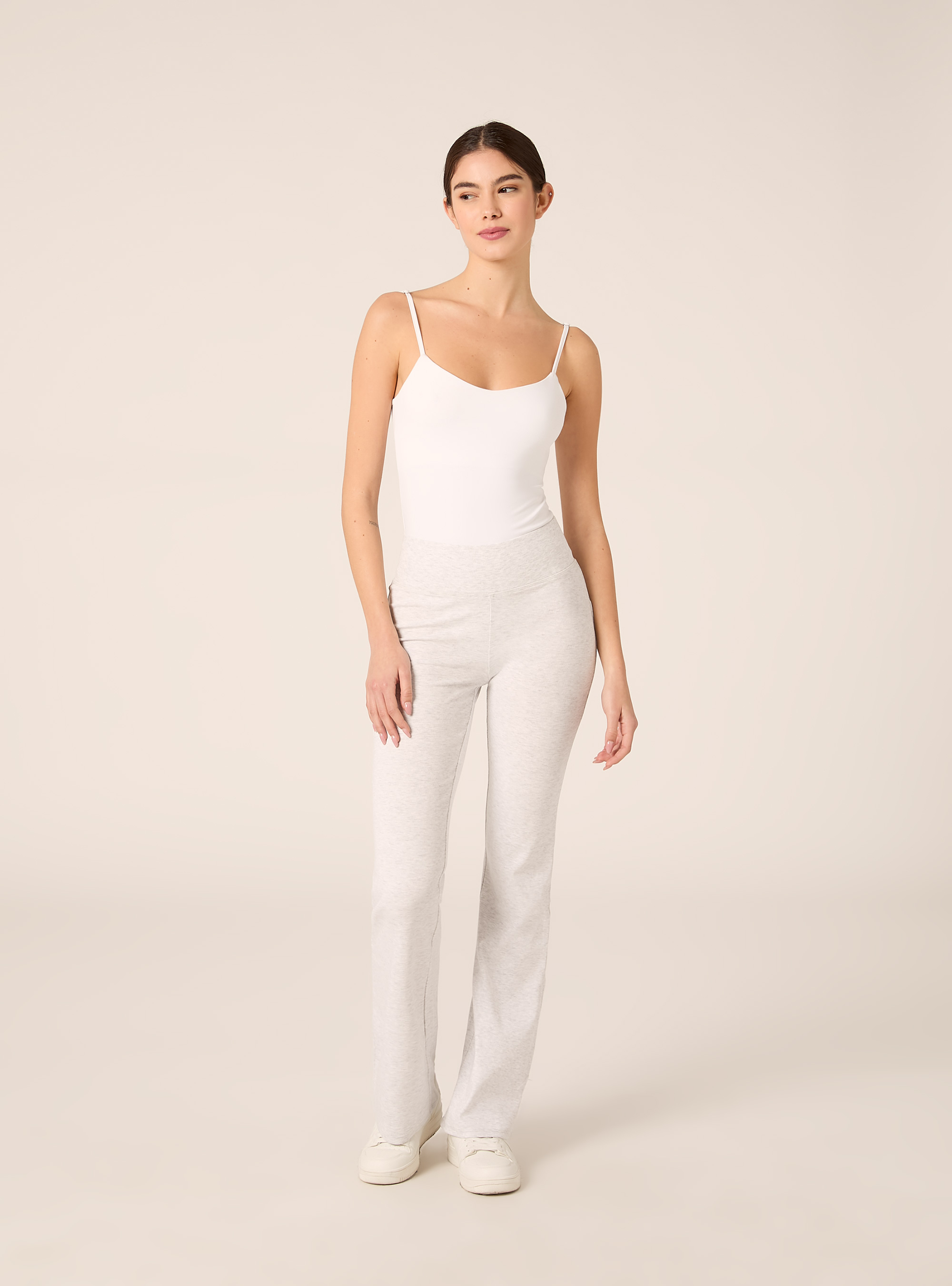 Flared leggings, MGY3 GREY MEL LIGHT
