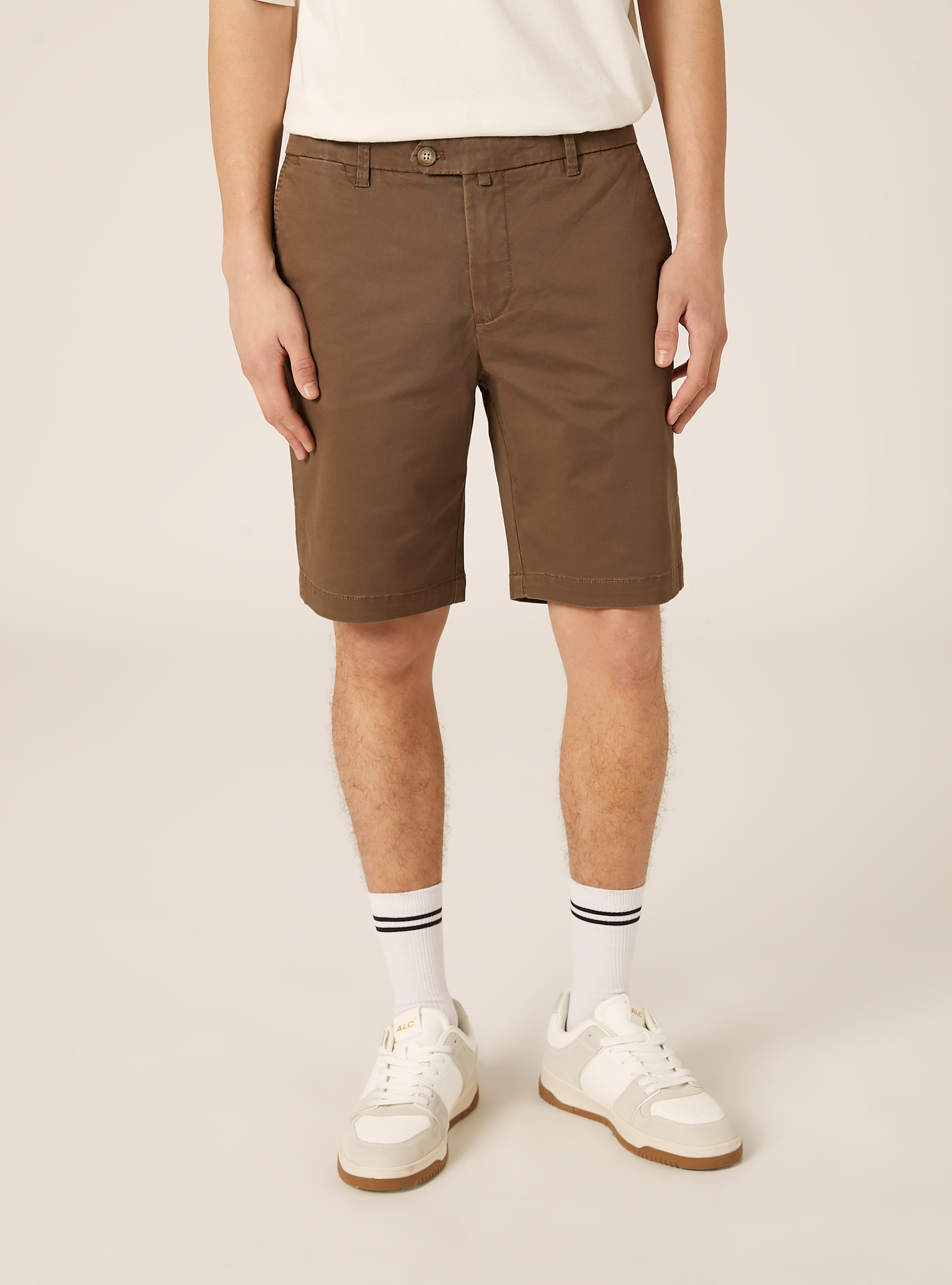 Twill Chino Bermuda Shorts, BR2 BROWN MEDIUM