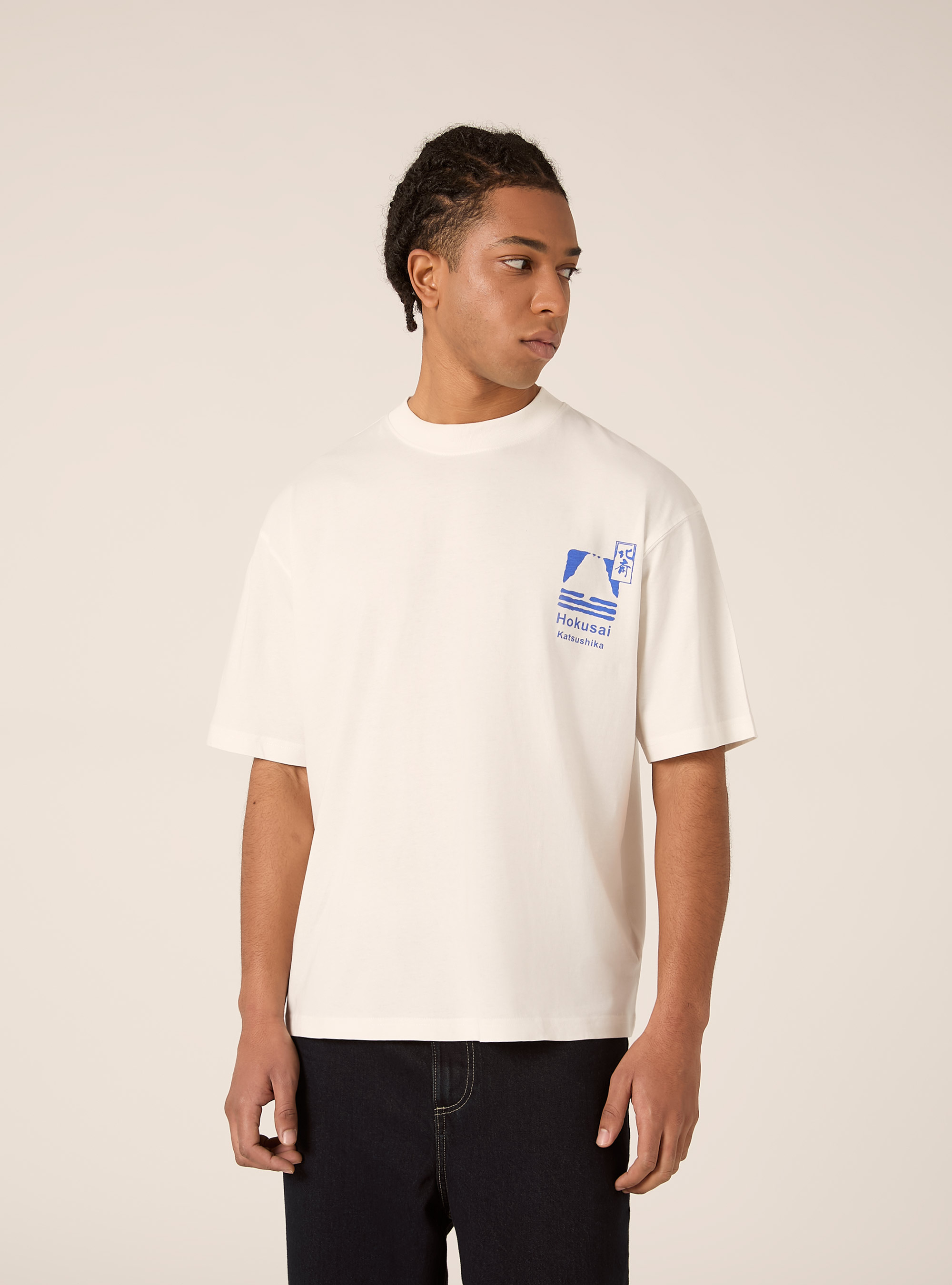 T-Shirt mit gerader Passform Katsushika Hokusai / Alcott, WH2 WHITE