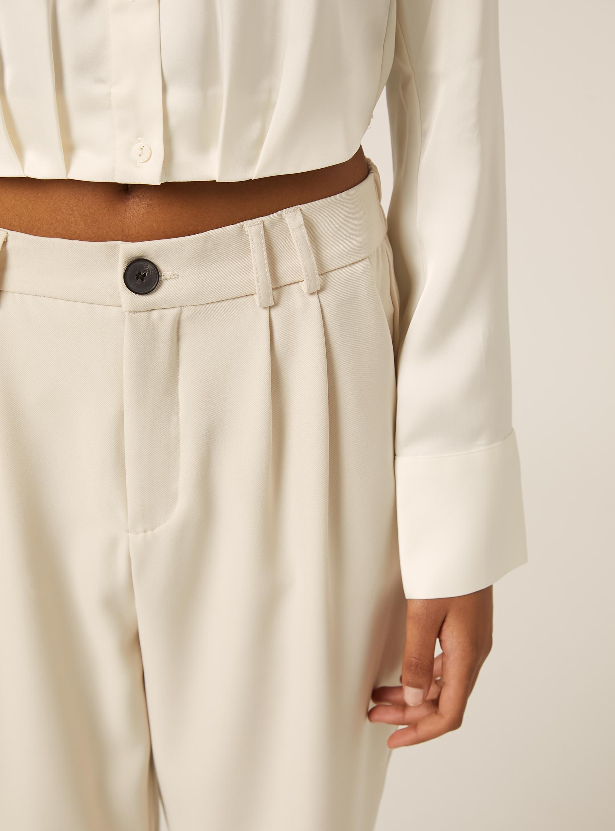 Pantalon &agrave; pinces coupe classique, BG2 BEIGE MEDIUM