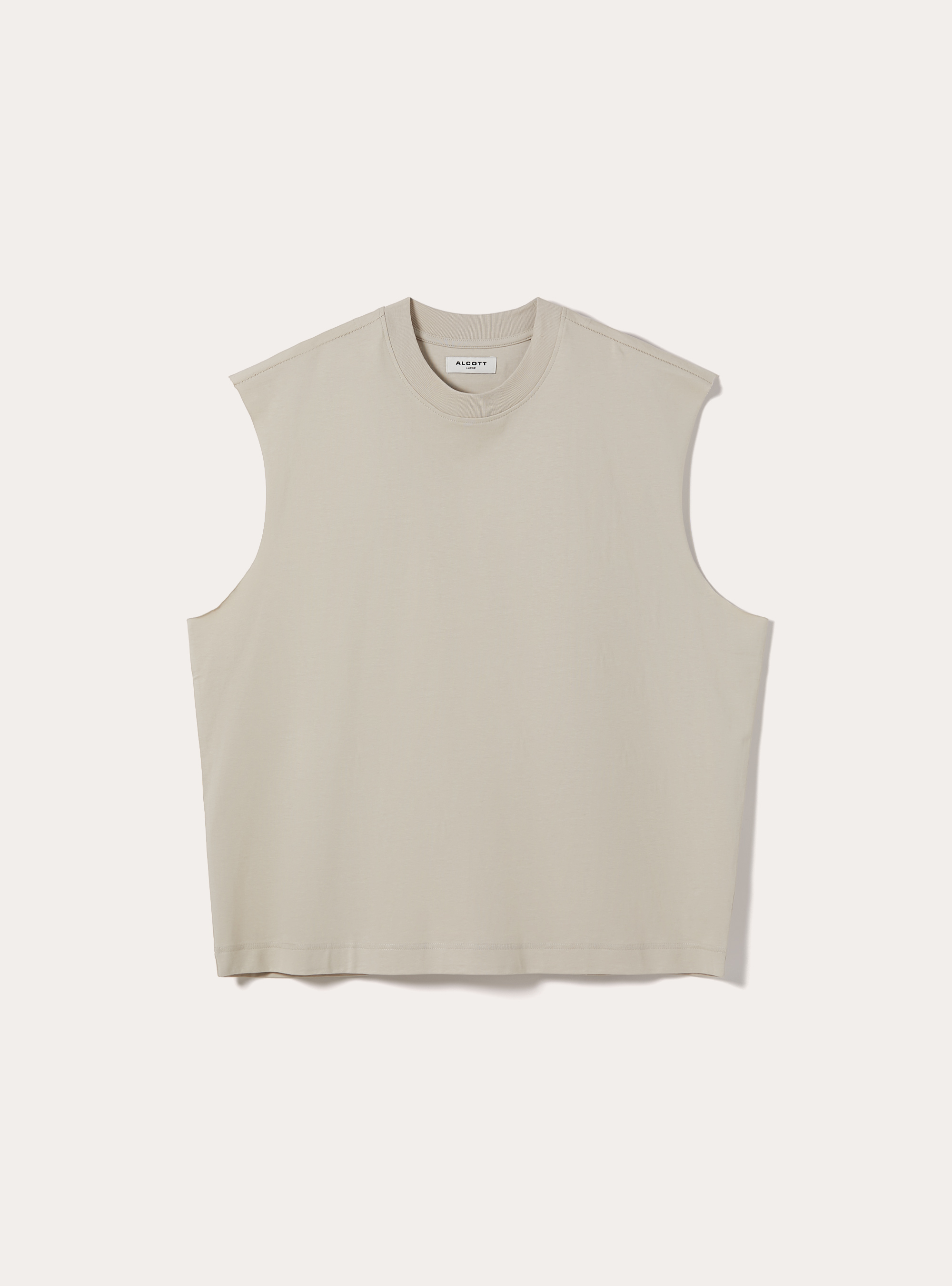 Boxy Fit Tank Top, BG1 BEIGE DARK