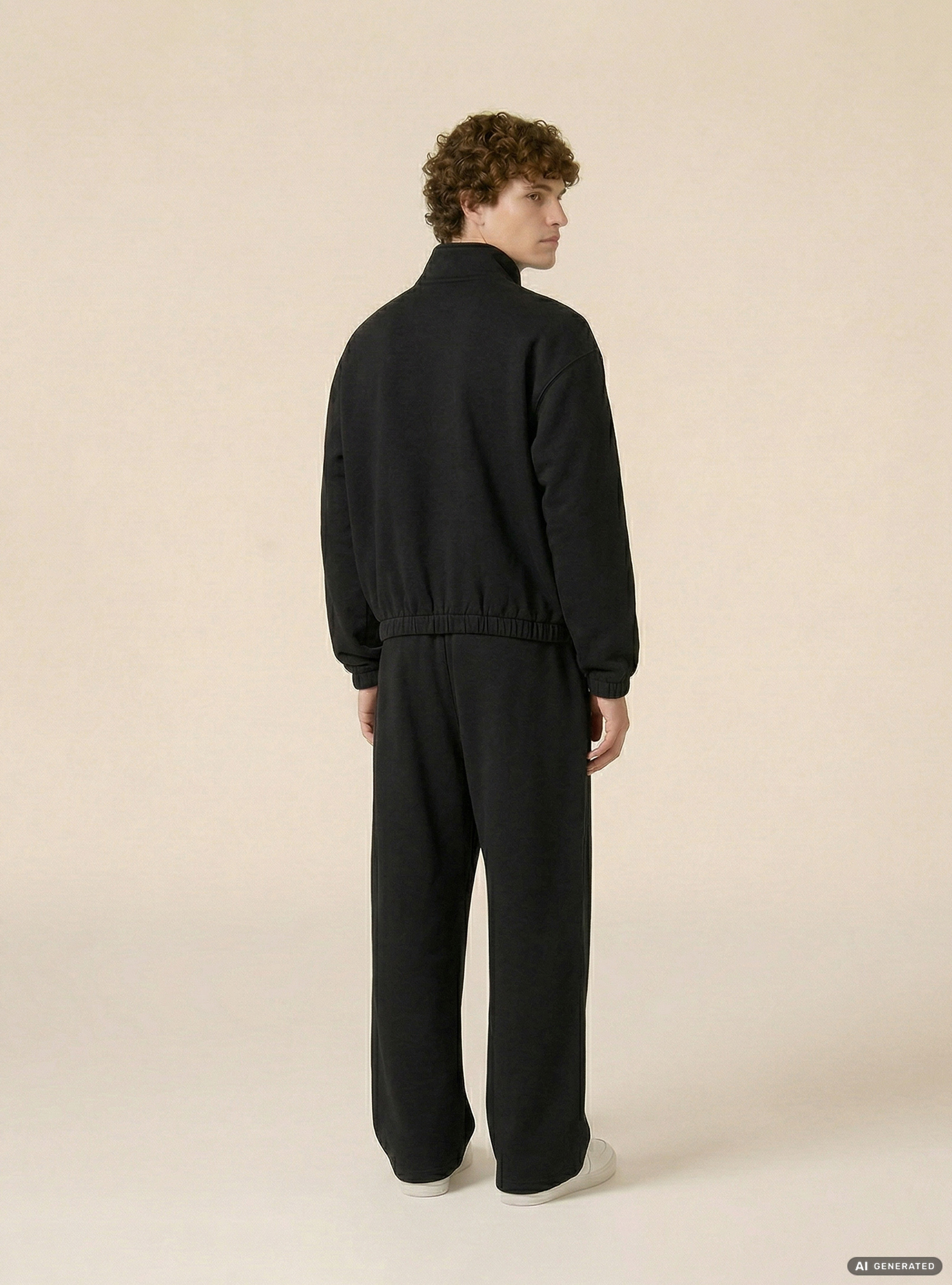 Jogger in felpa baloon fit, BK1 BLACK