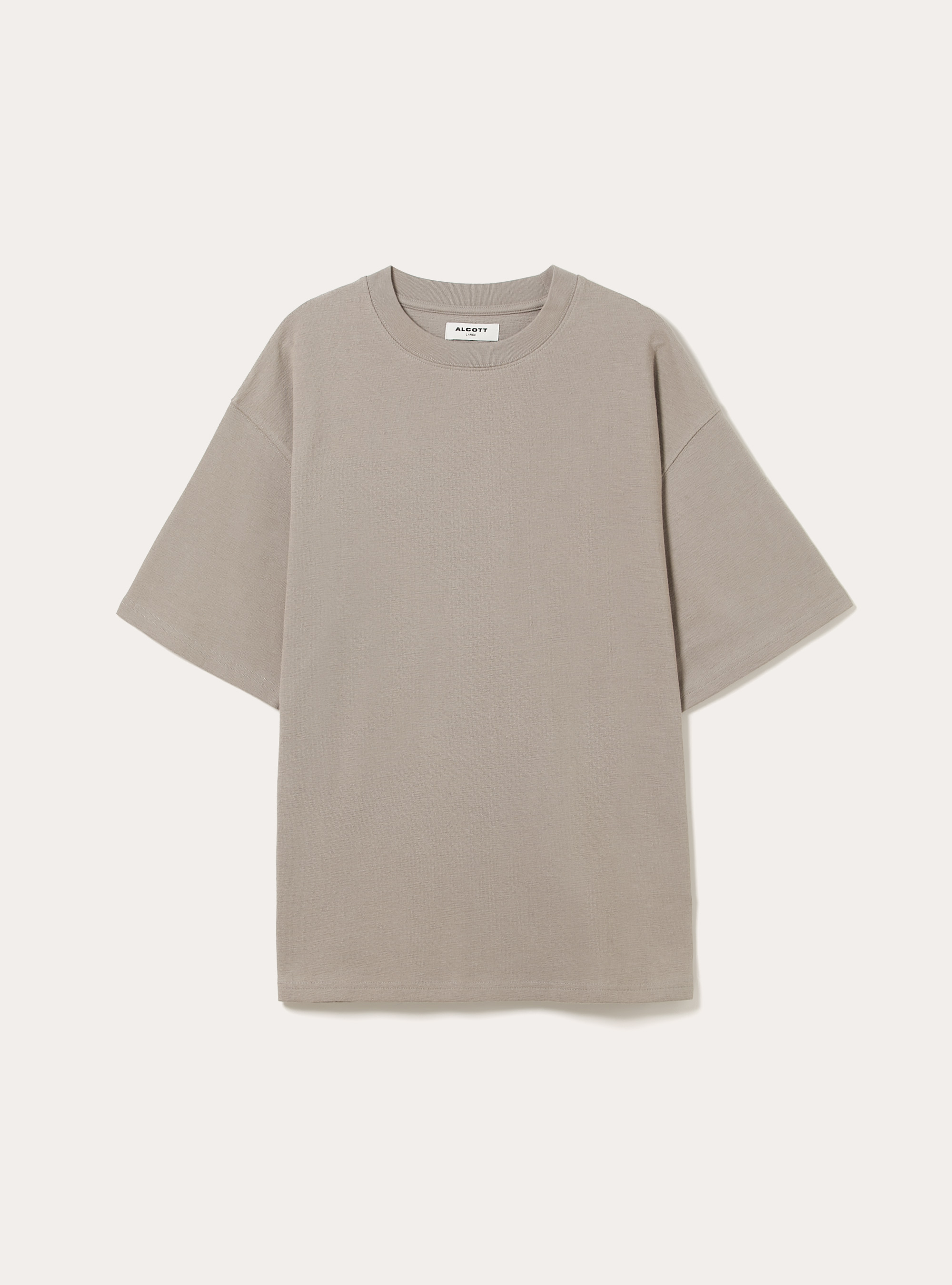 Camiseta de algod&oacute;n con textura, GY2 GREY MEDIUM