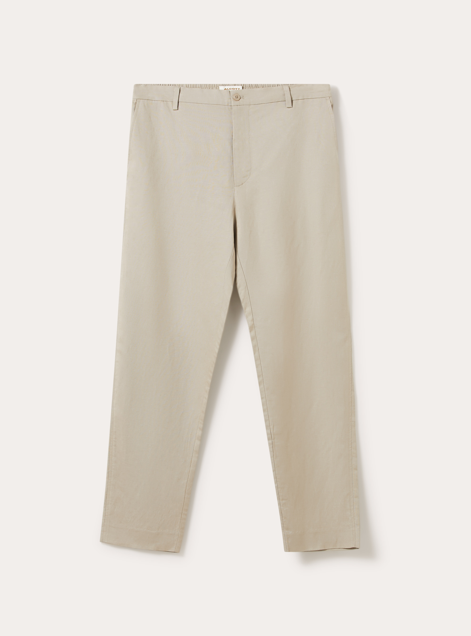Linen blend chino trousers, BG2 BEIGE MEDIUM