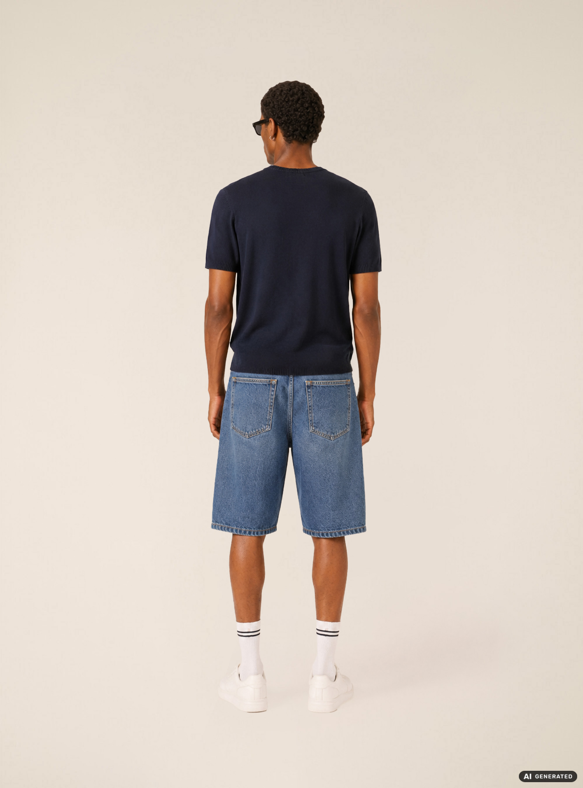 Short Sleeve Lightweight Knit T-Shirt, NA1 NAVY DARK