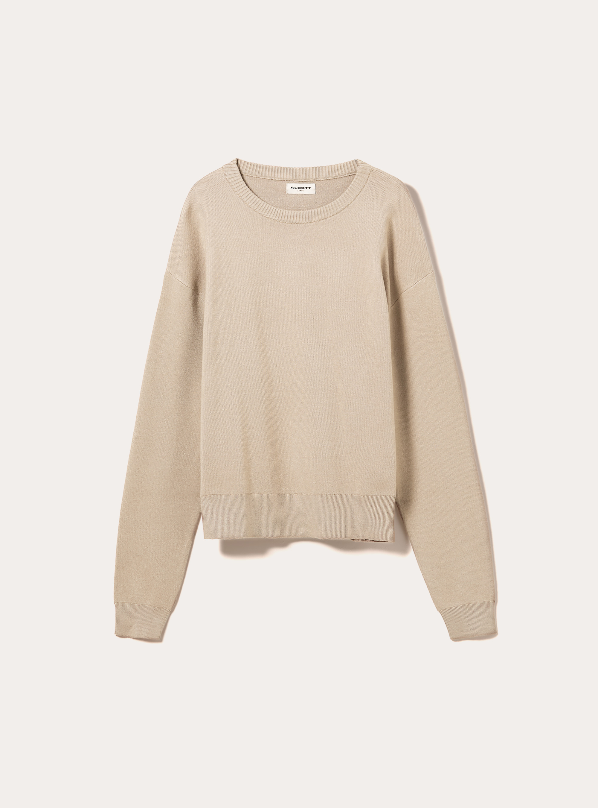 Pull-over doux coupe carr&eacute;e, BG2 BEIGE MEDIUM