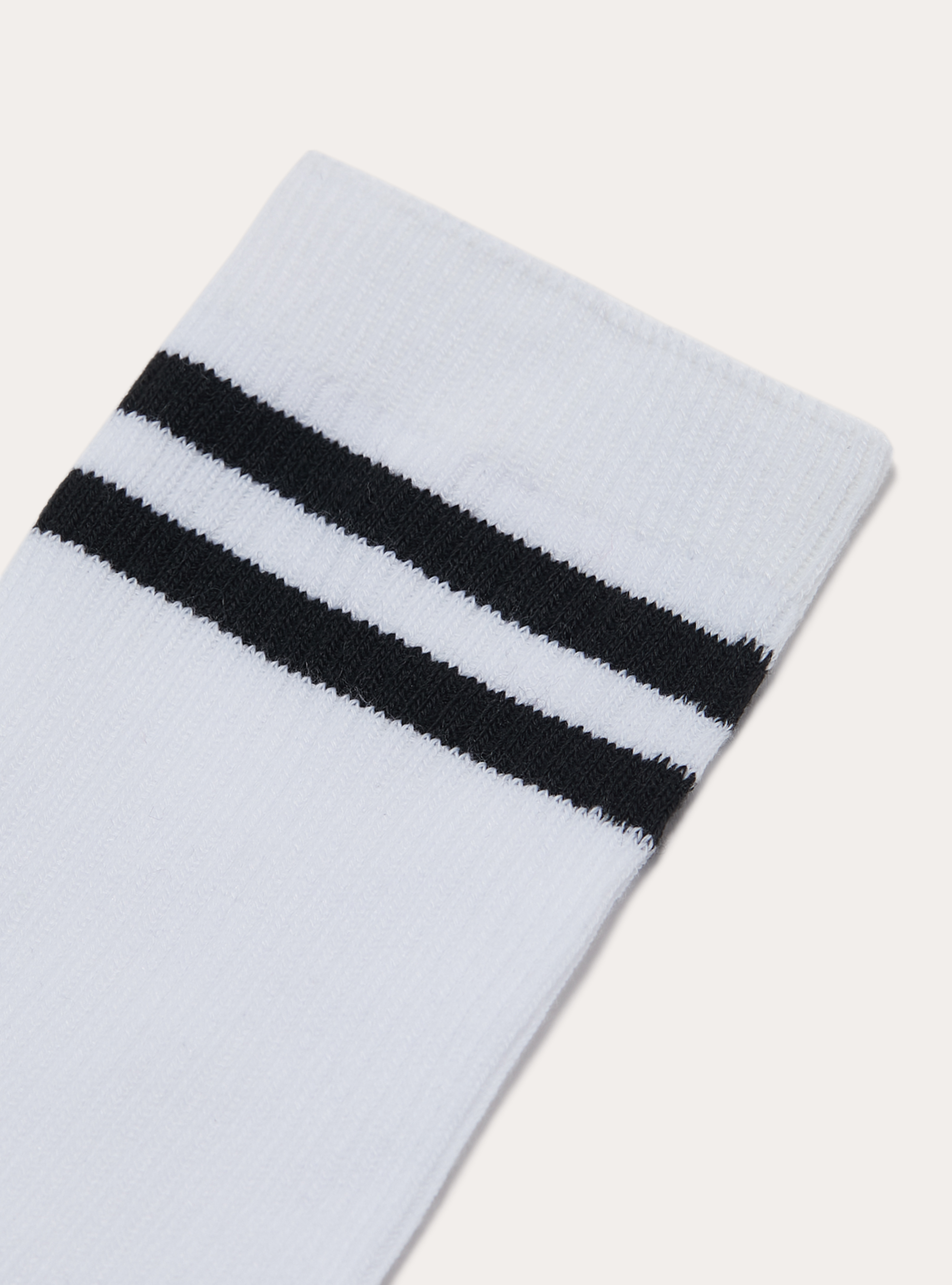Calzini alti con righe, WH2 WHITE