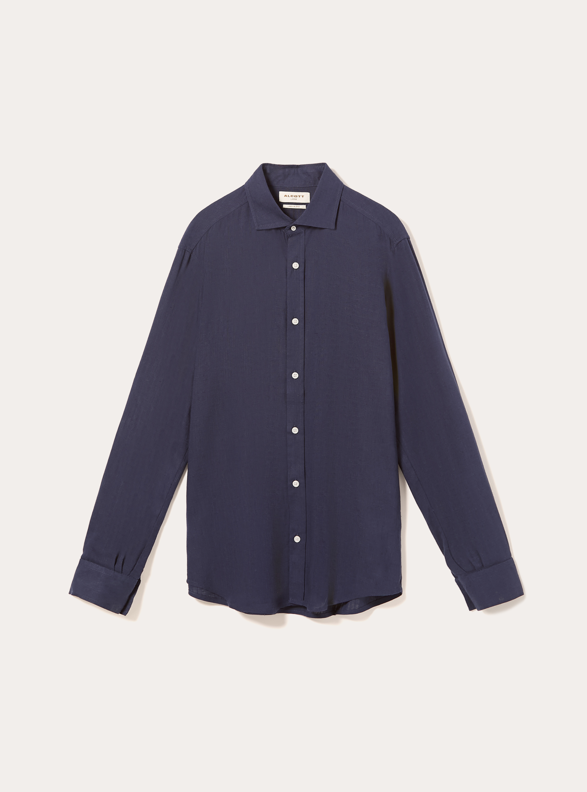 Chemise en lin m&eacute;lang&eacute;, BL2 BLUE MEDIUM