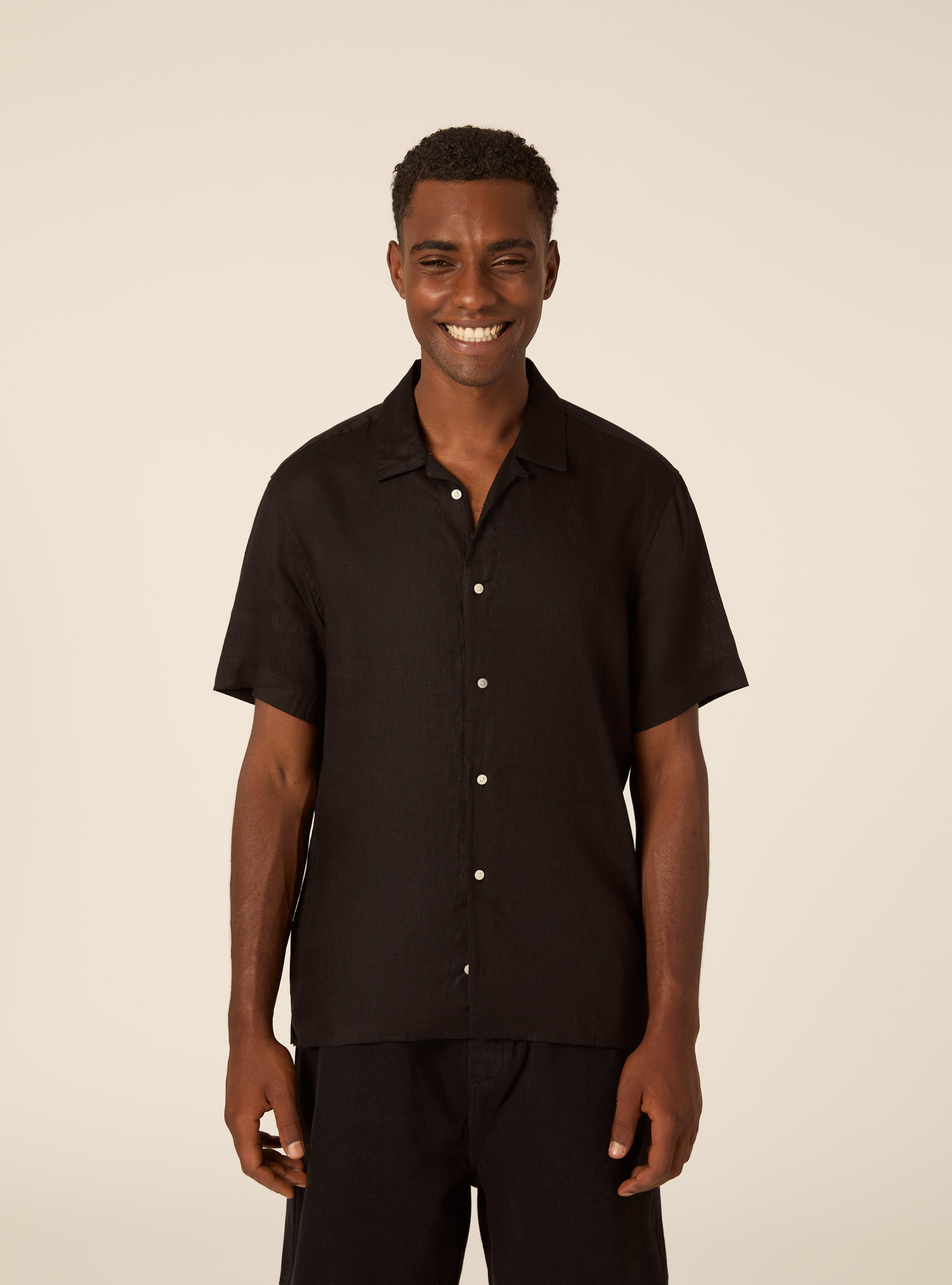 Kurzarm-Bowlinghemd, BK1 BLACK