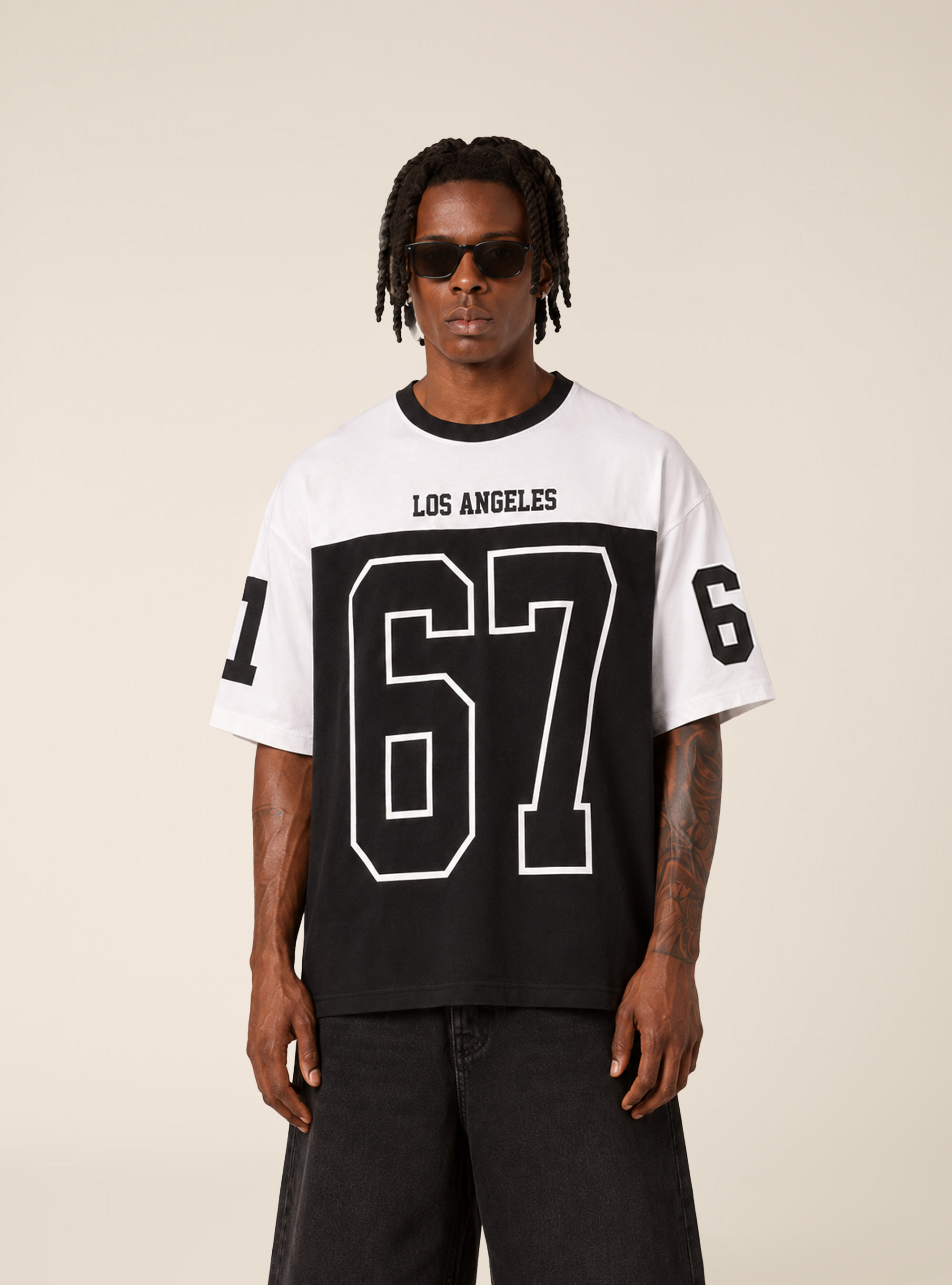 Camiseta con Estampado Six Seven, BK1 BLACK