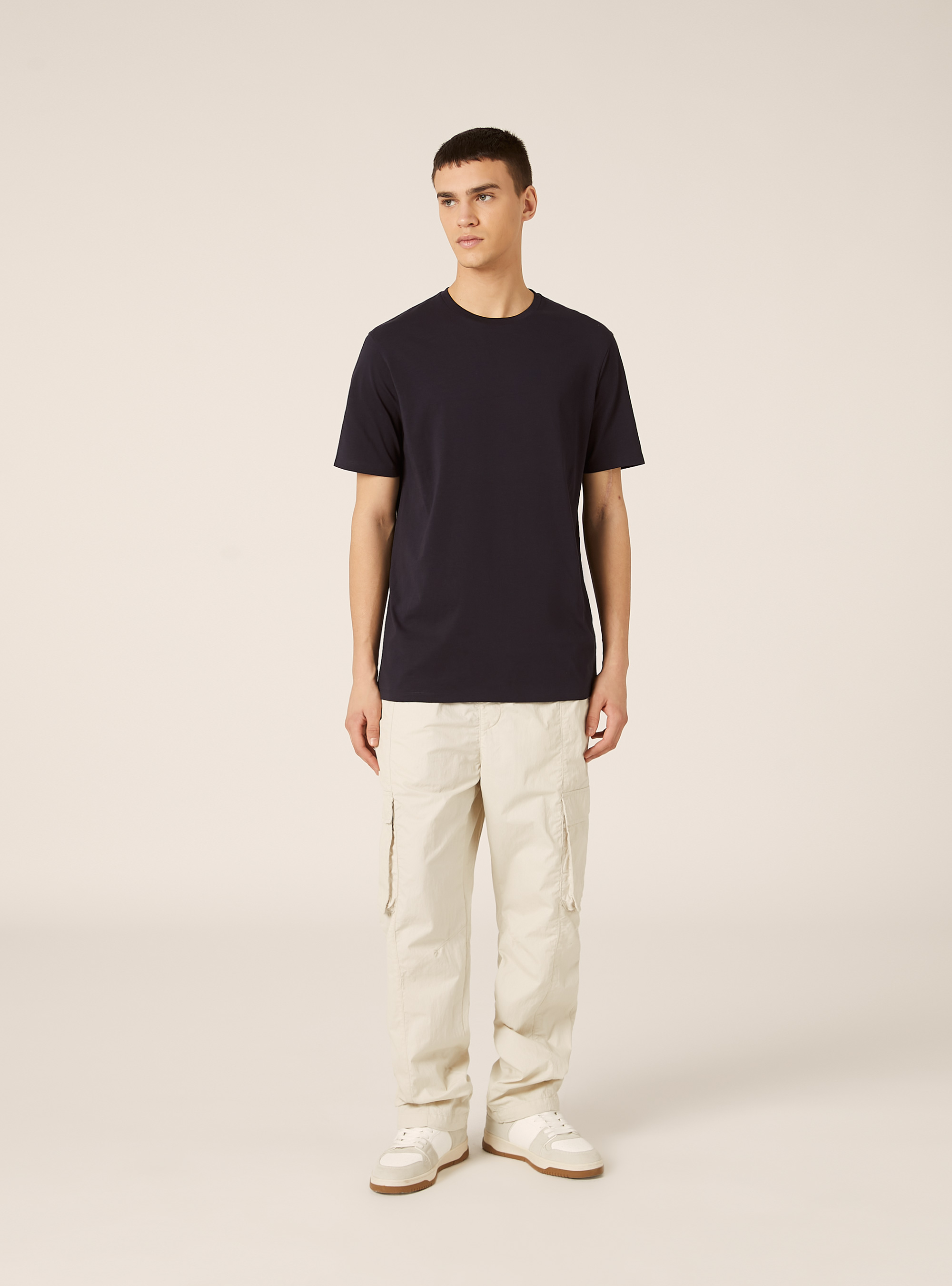 Basic Cotton T-Shirt, NA1 NAVY DARK