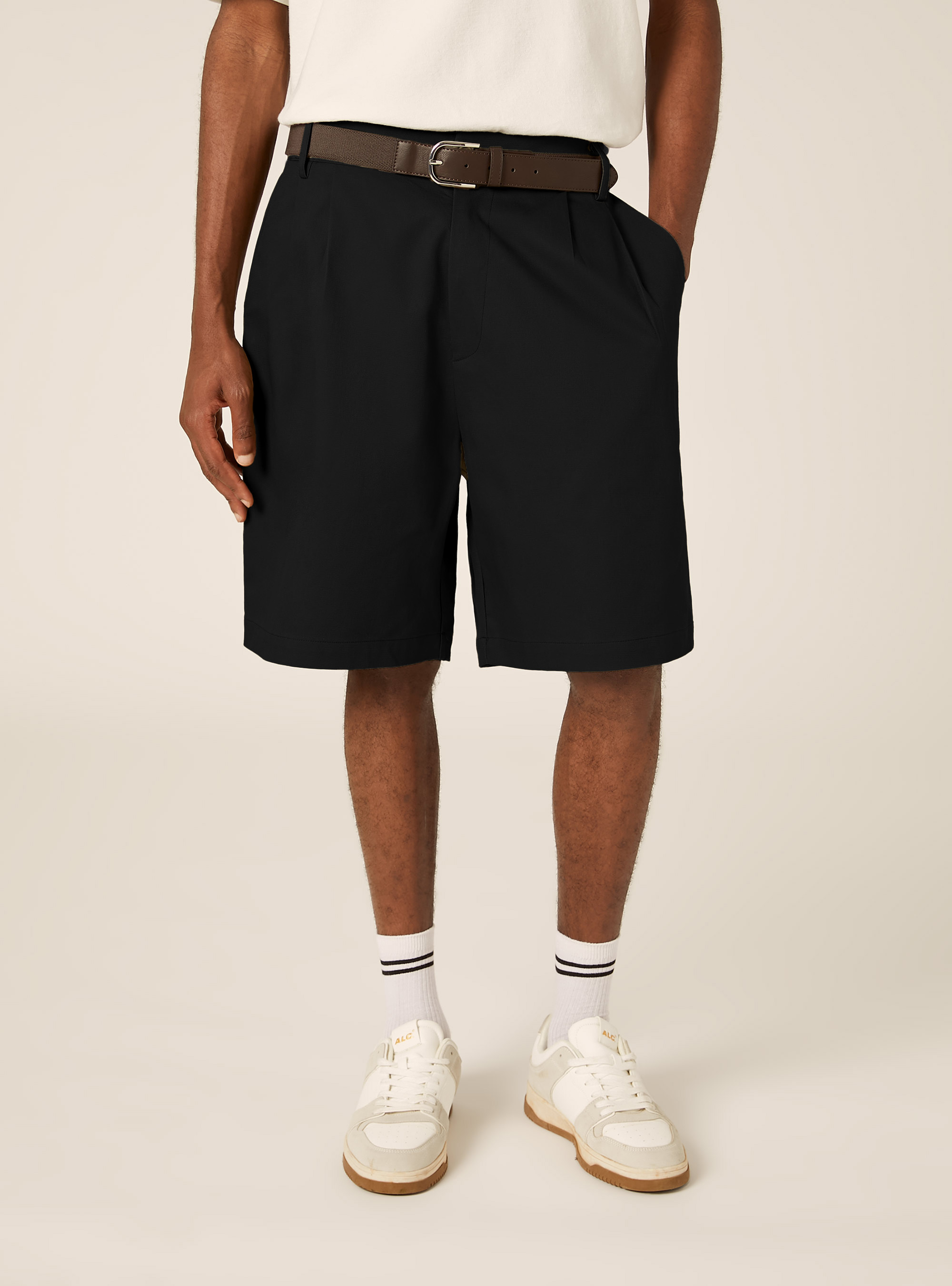 Bermuda Tailoring Coupe Baggy, BK1 BLACK