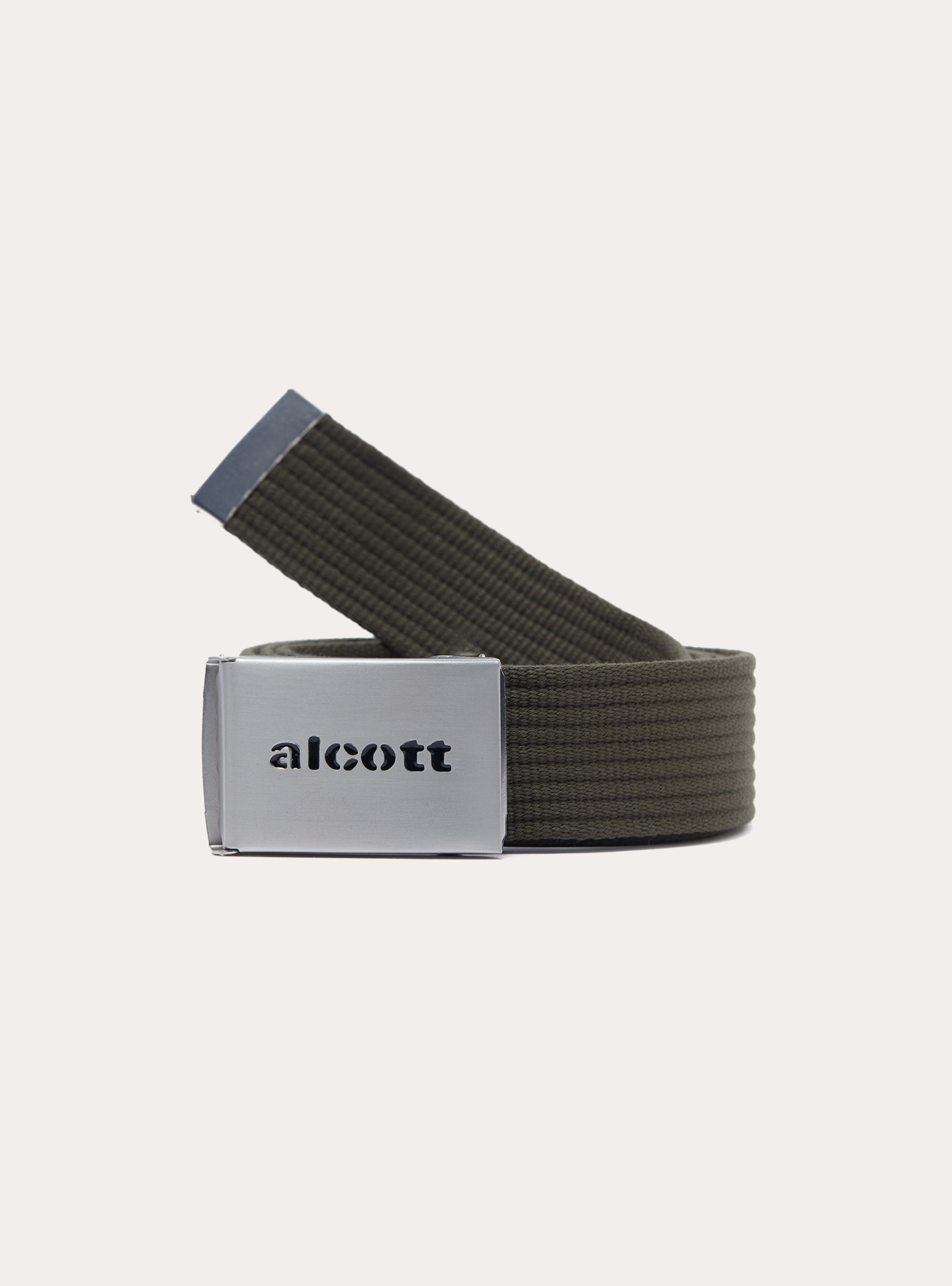 Braided belt with snap closure, KY2 KAKY MEDIUM