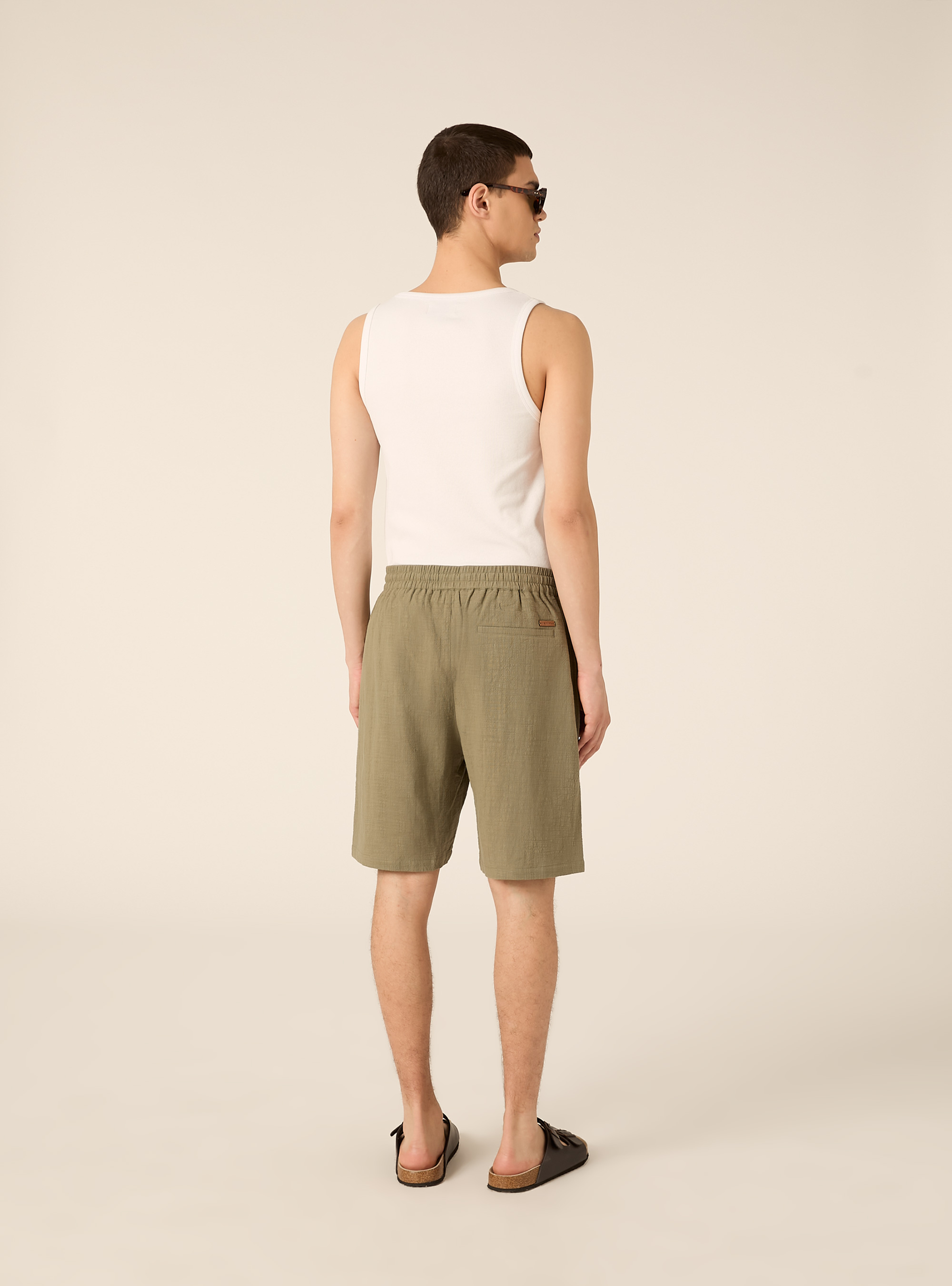 Bermuda en coton avec taille &eacute;lastique, KY2 KAKY MEDIUM