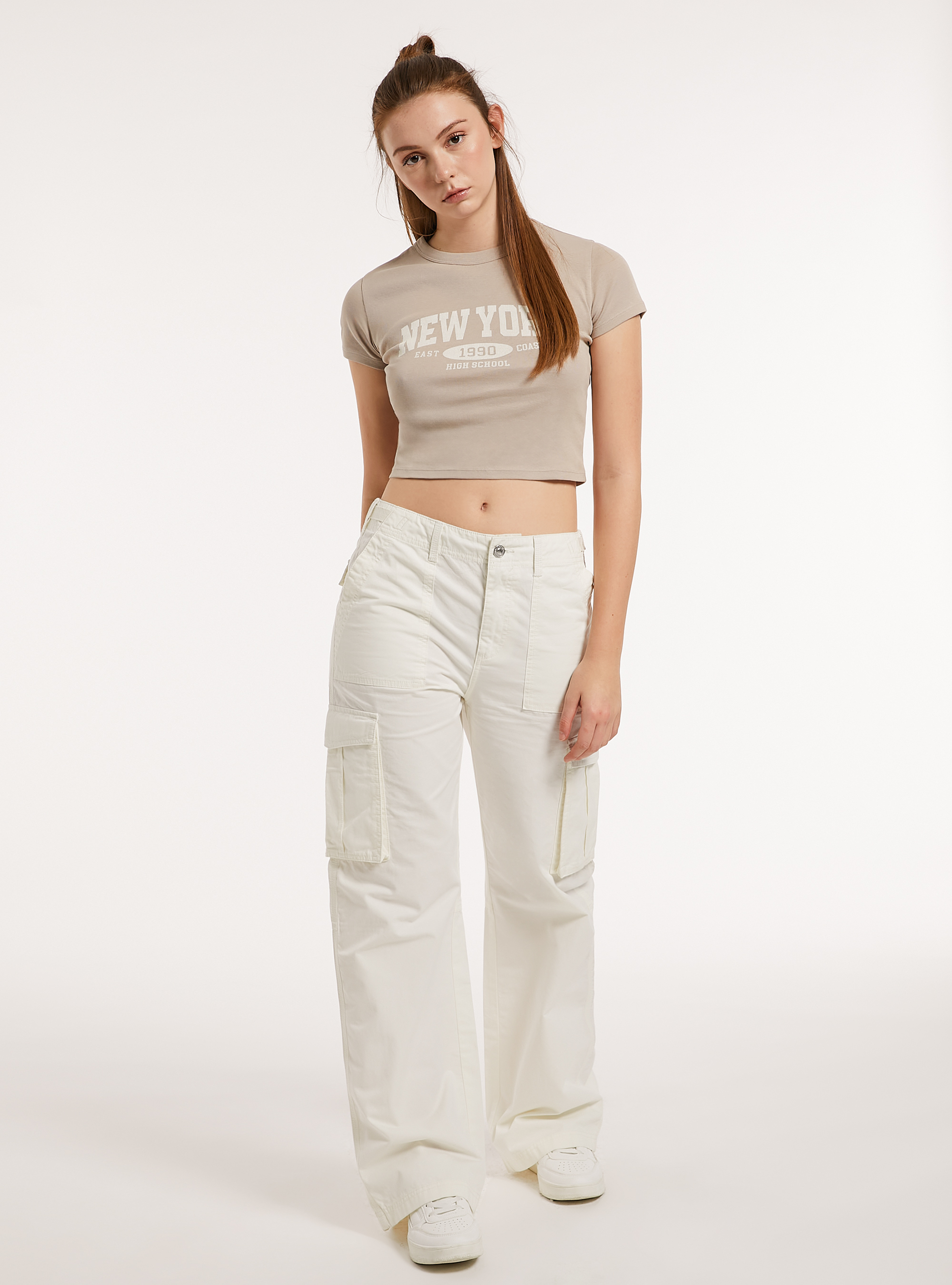 T-shirt court avec imprim&eacute;, BG3 BEIGE LIGHT
