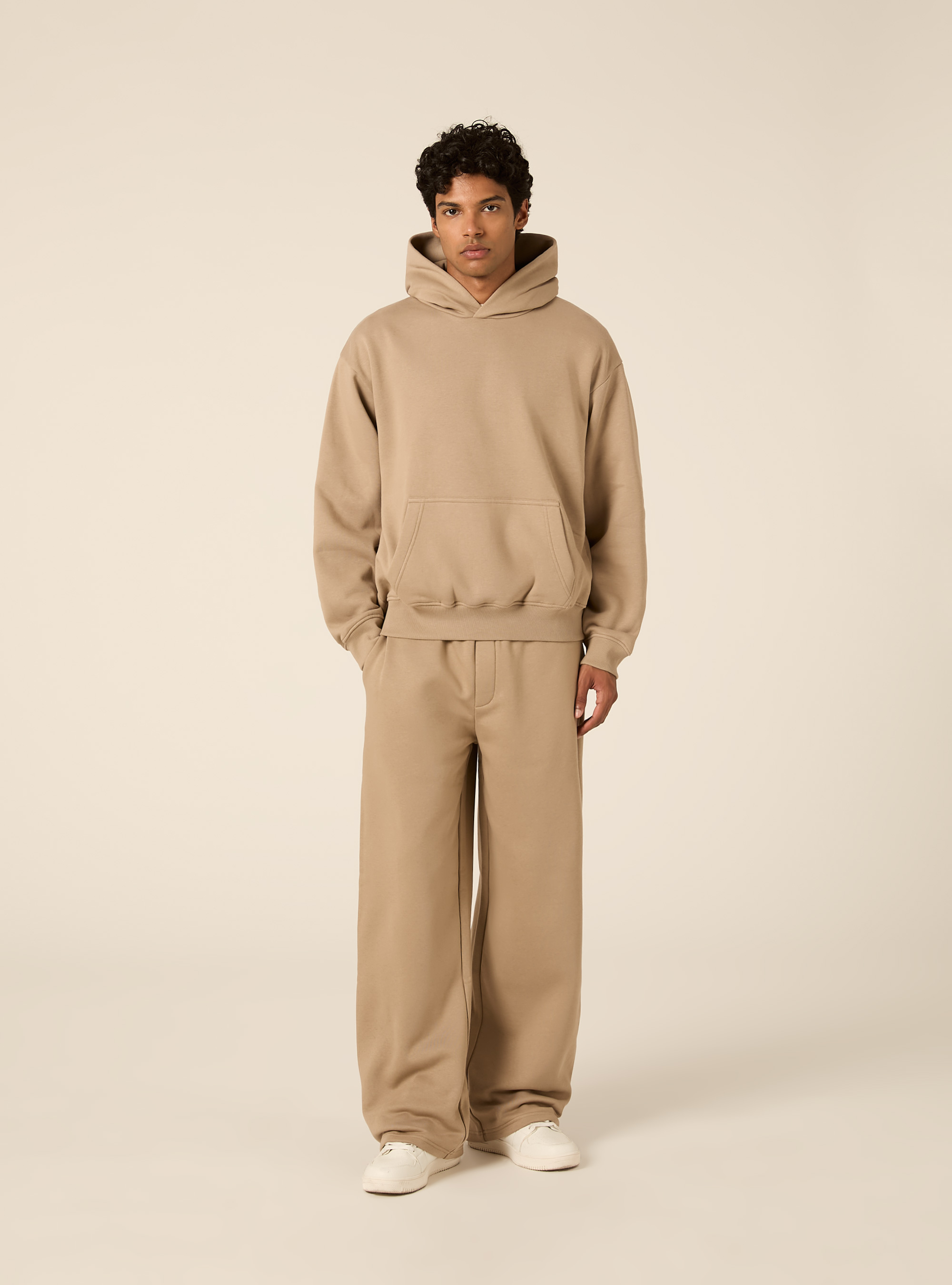 Boxy fit kapuzenpullover, BG2 BEIGE MEDIUM