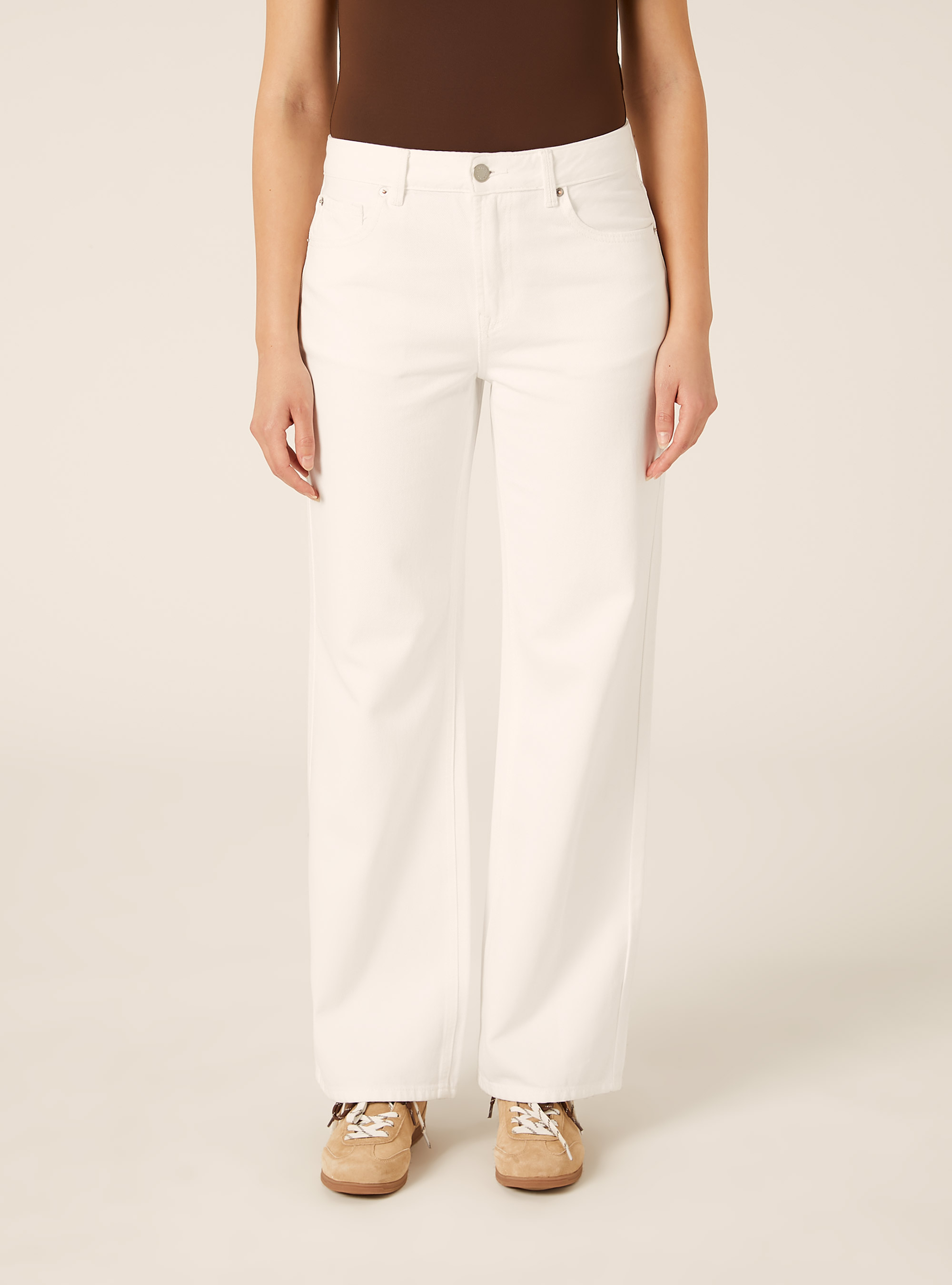 Jeans straight fit, D099 WHITE
