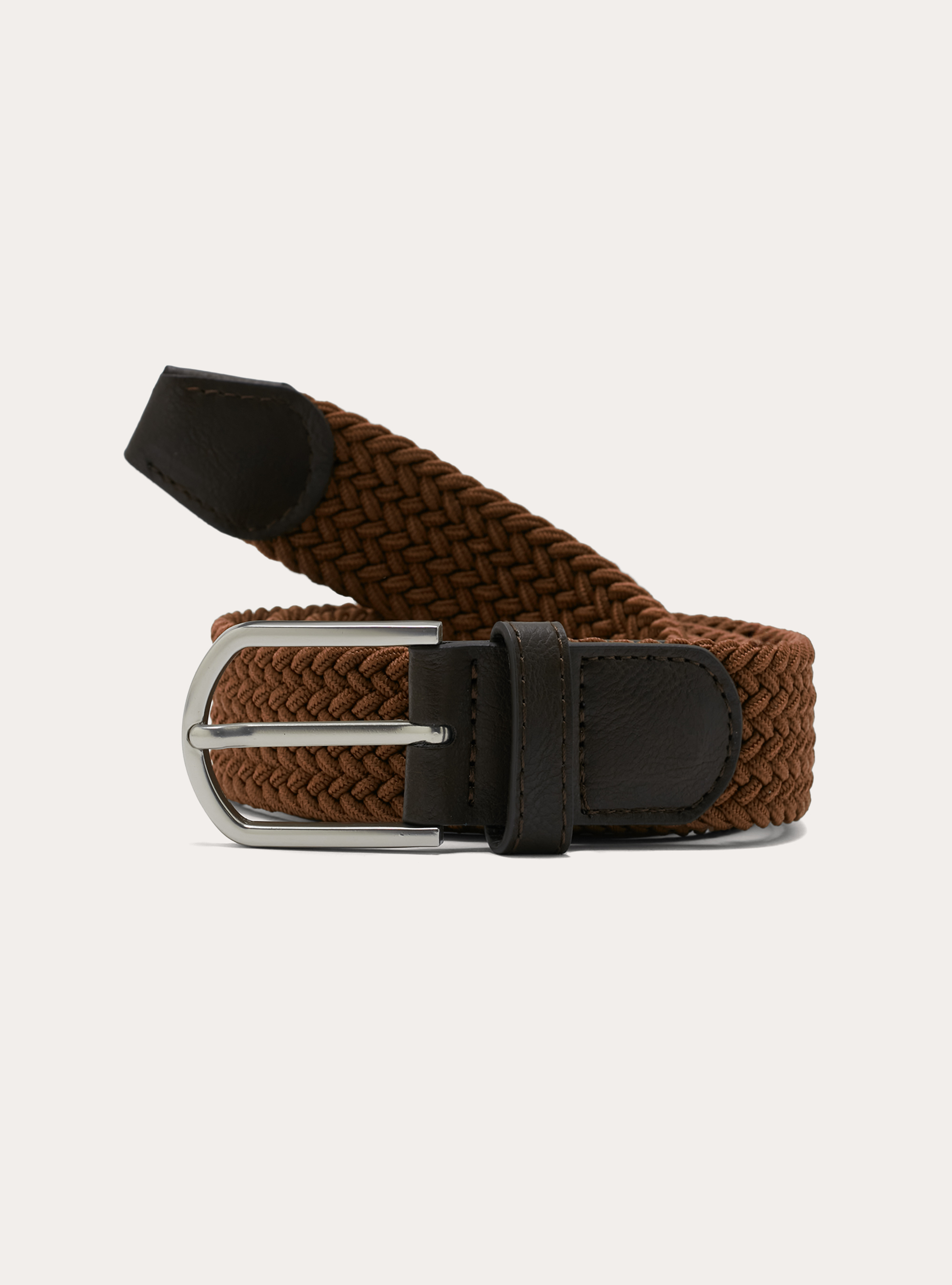 Stretch braided belt, TB2 TOBACCO MEDIUM