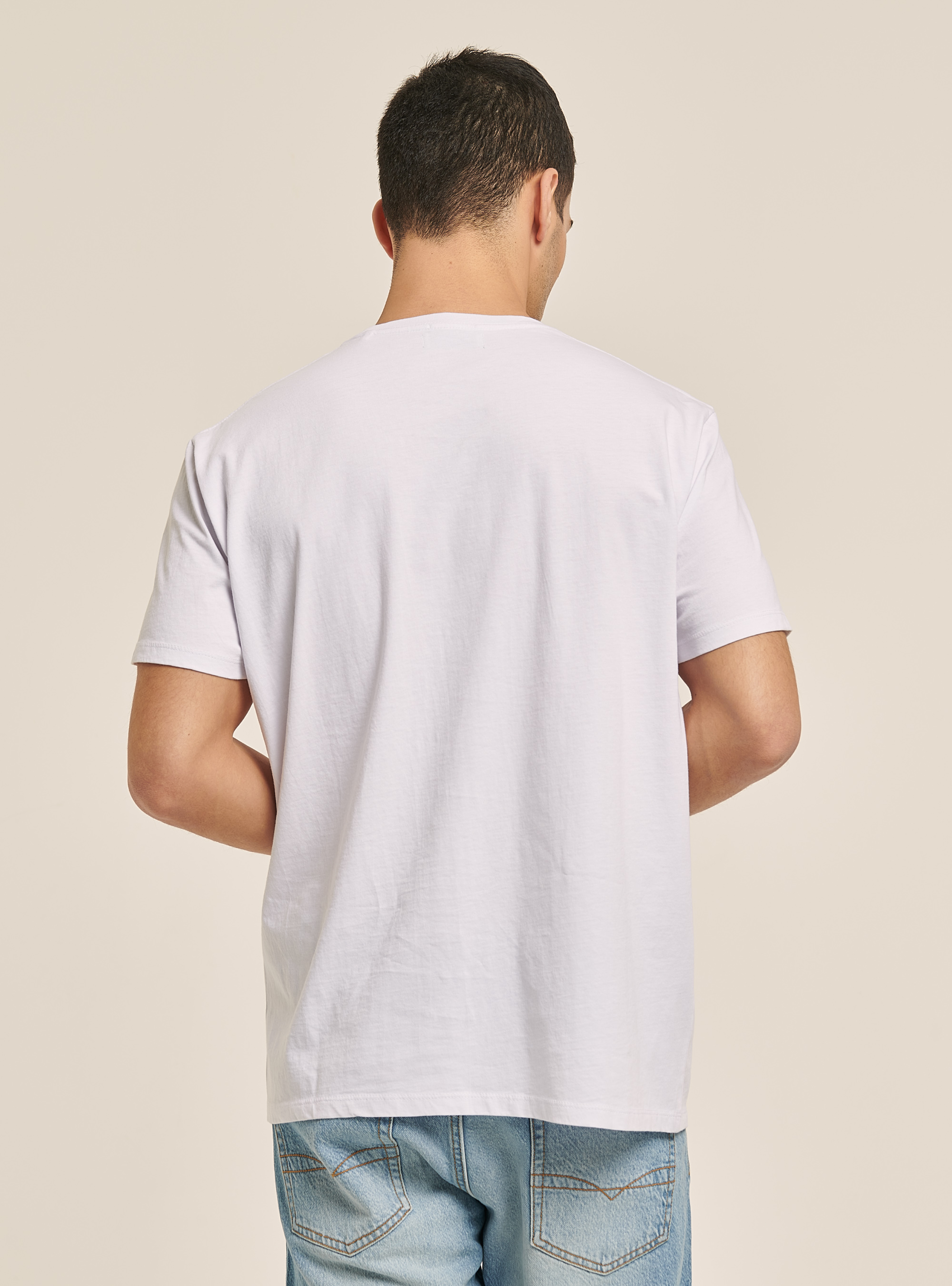 Crew-neck t-shirt with pocket, WH3 WHITE
