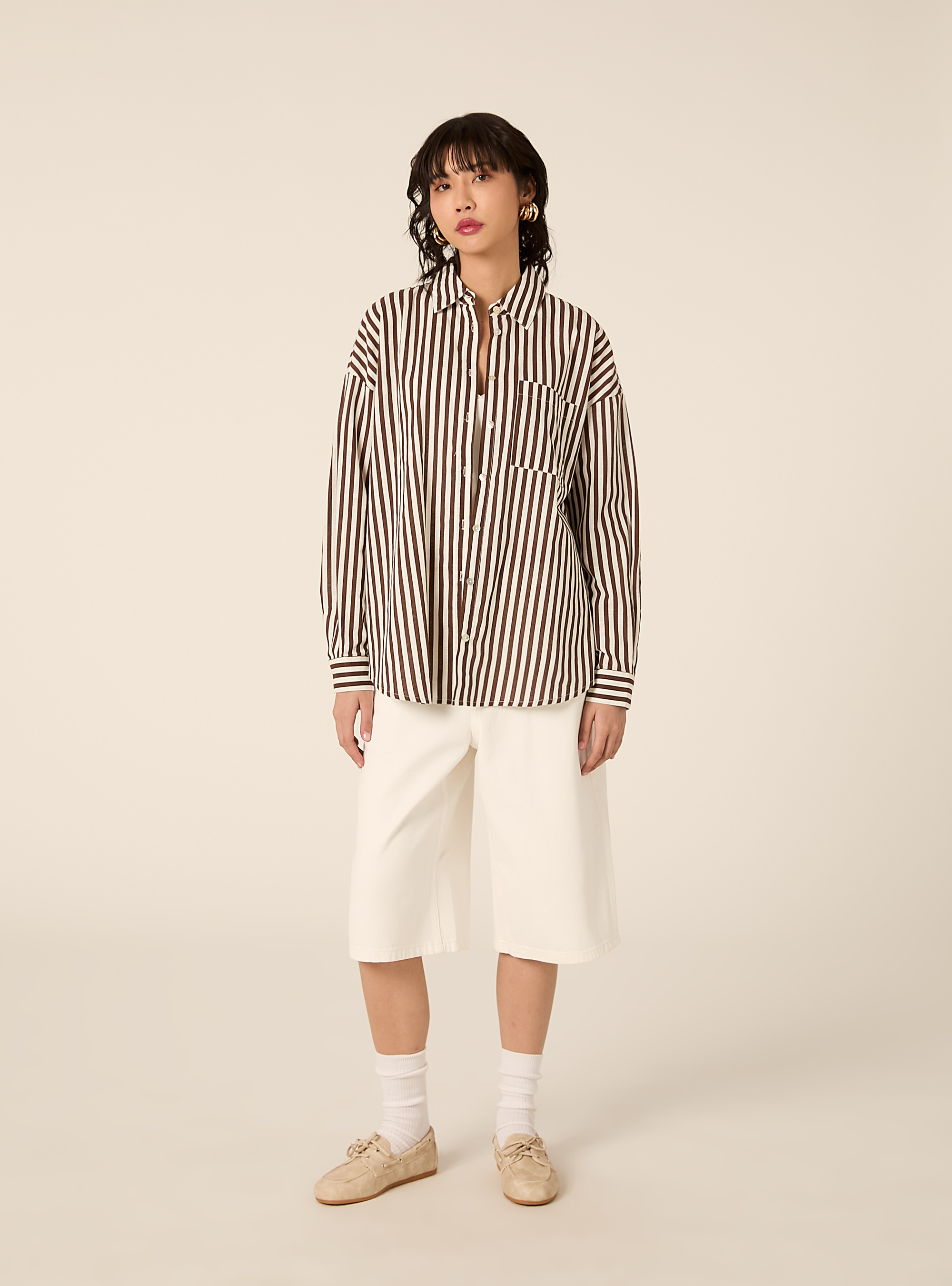 Oversized Shirt with Pocket, MULTICOLOR