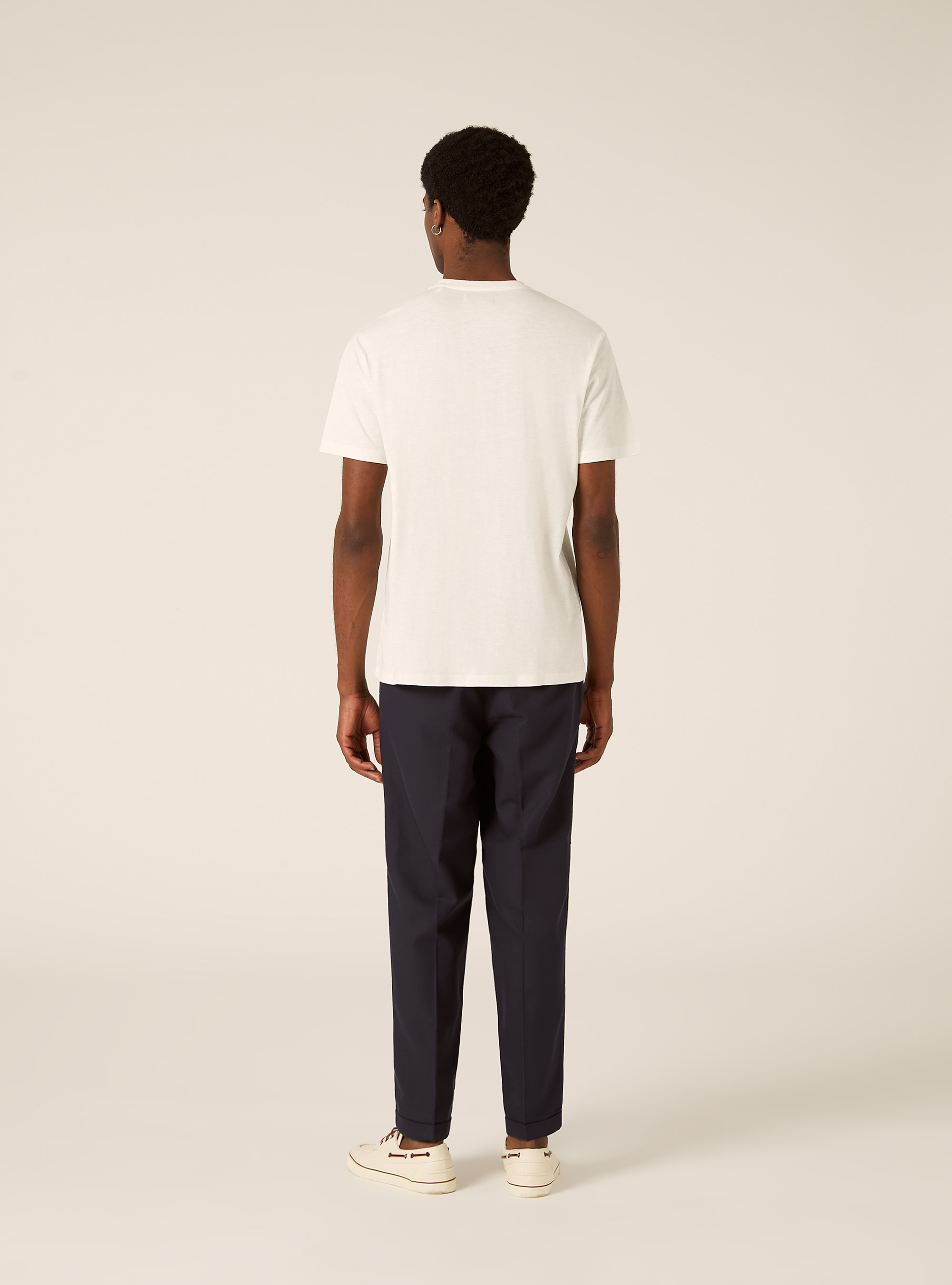 Cotton Henley T-Shirt, WH2 WHITE
