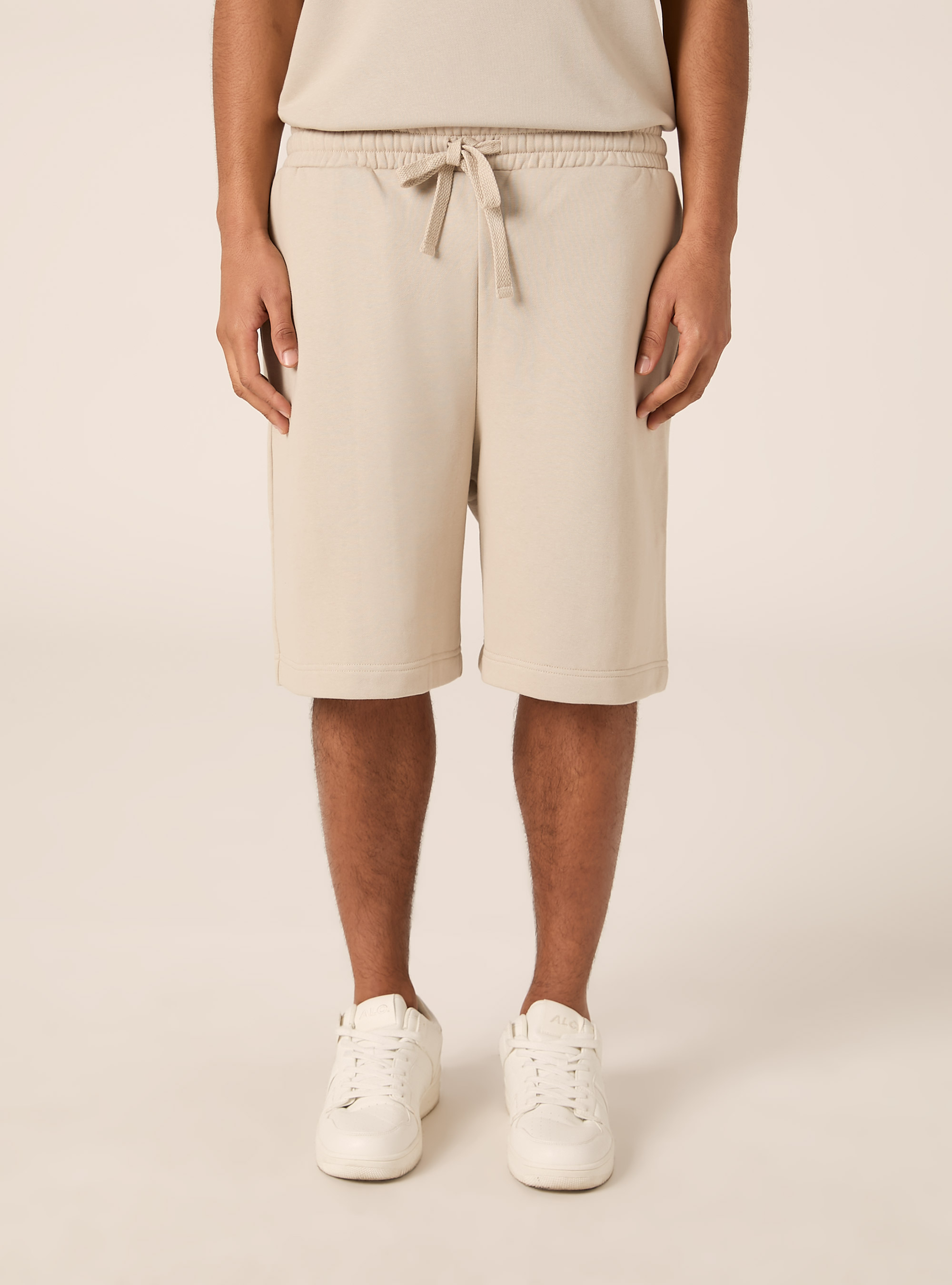Bermudas b&aacute;sicos de felpa, BG1 BEIGE DARK