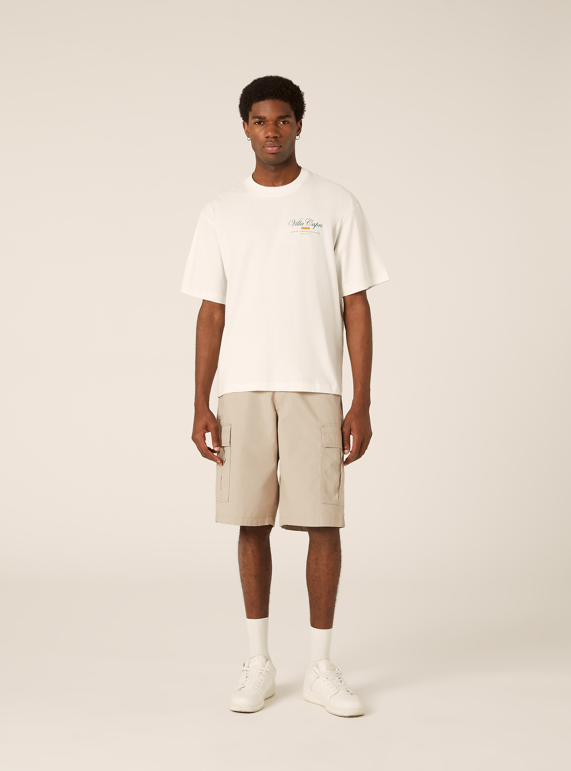Boxy Fit T-Shirt Capri Amore Mio, WH2 WHITE