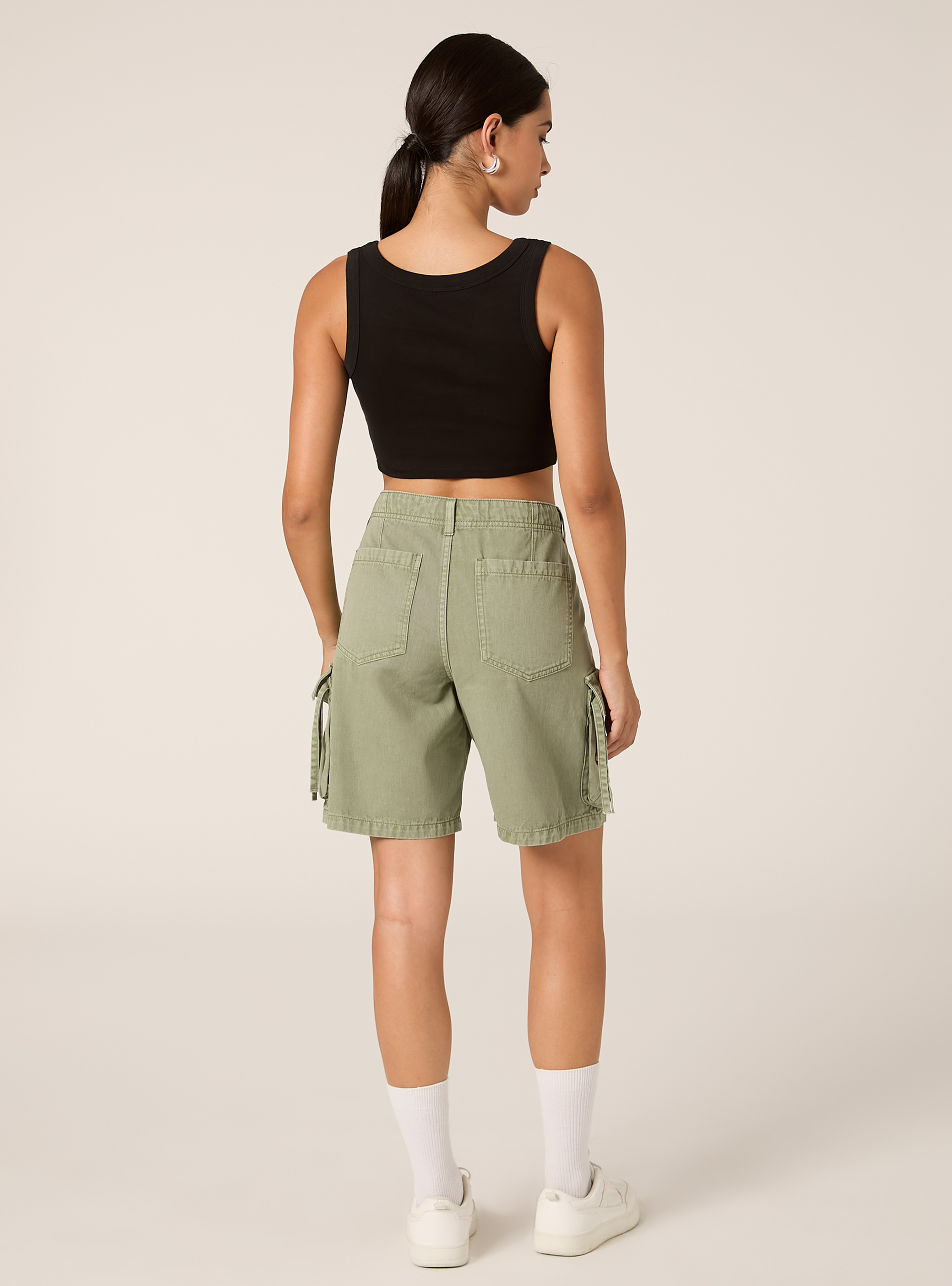Cargo-Bermudashorts aus Twill, KY2 KAKY MEDIUM
