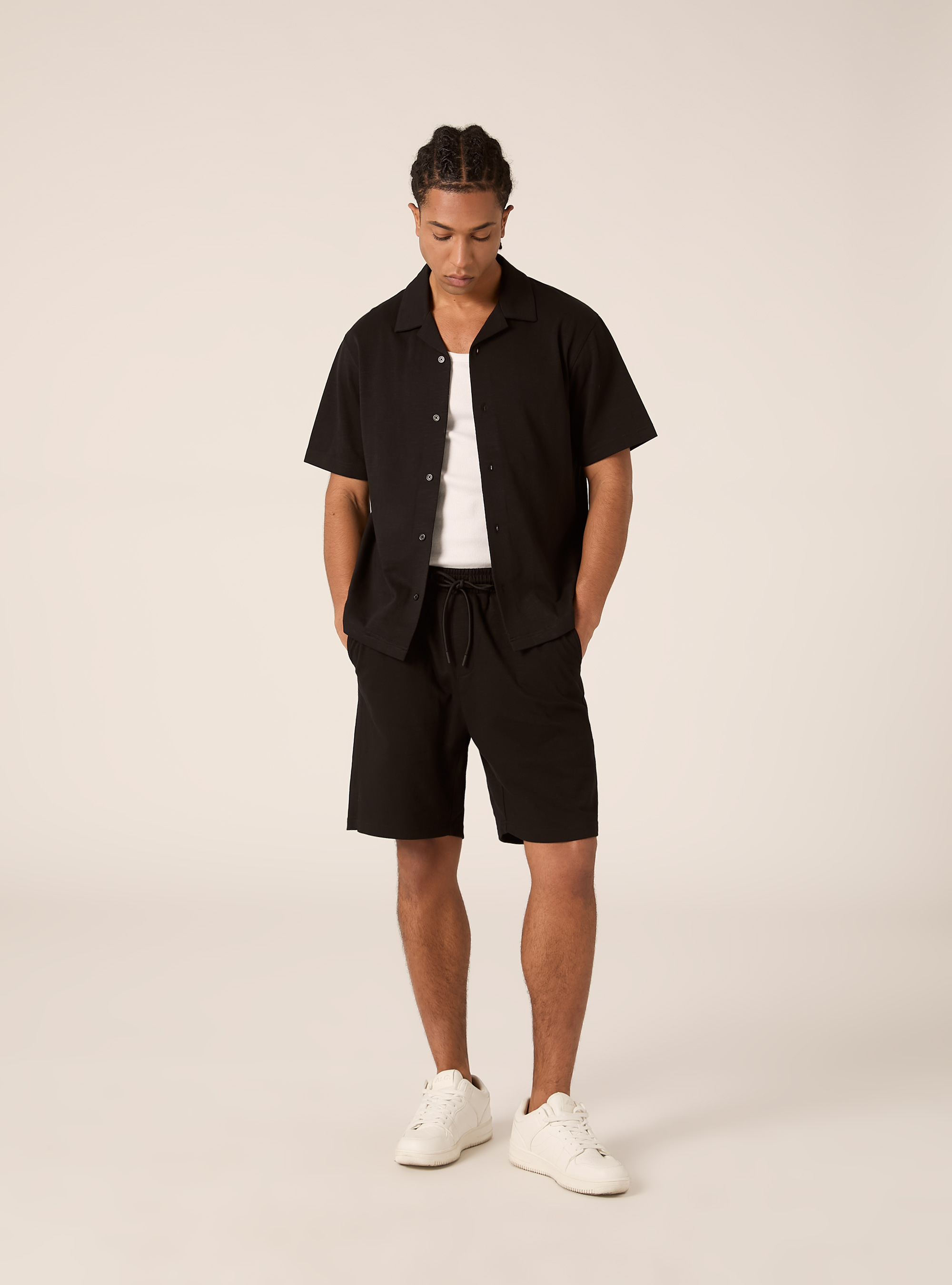 Jersey Bermuda shorts
, BK1 BLACK