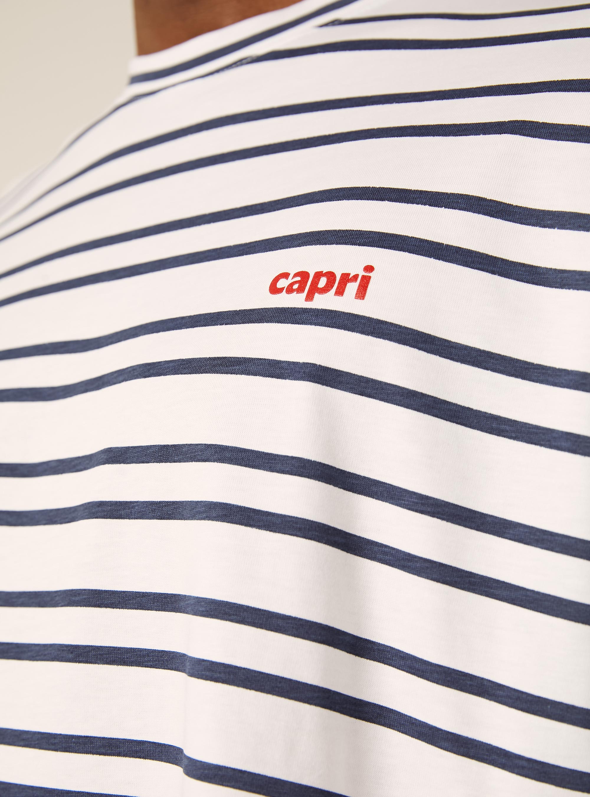 Camiseta de Rayas Boxy Fit, NA2 NAVY MEDIUM