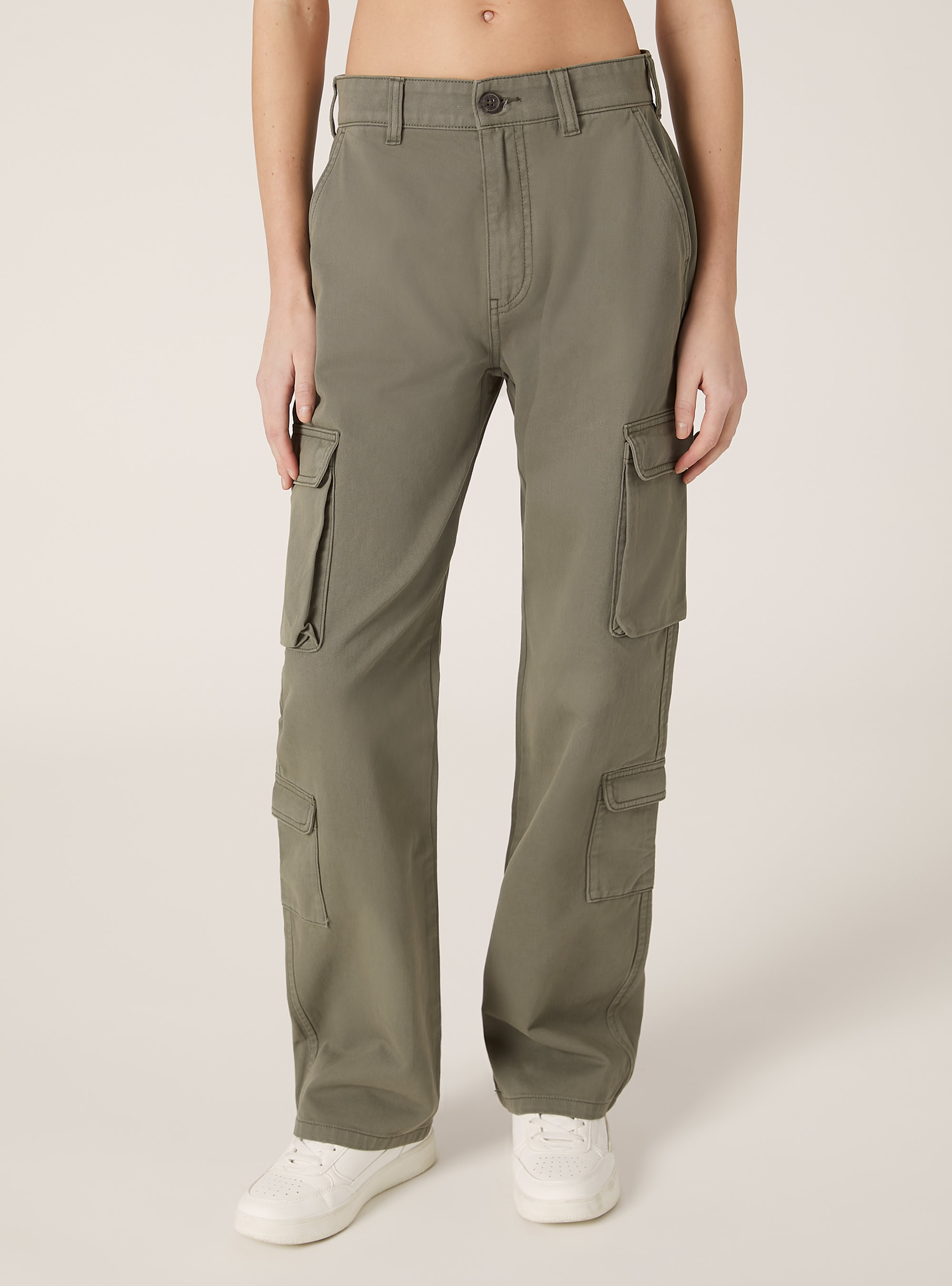 Pantalon cargo en serg&eacute;, KY3 KAKY LIGHT